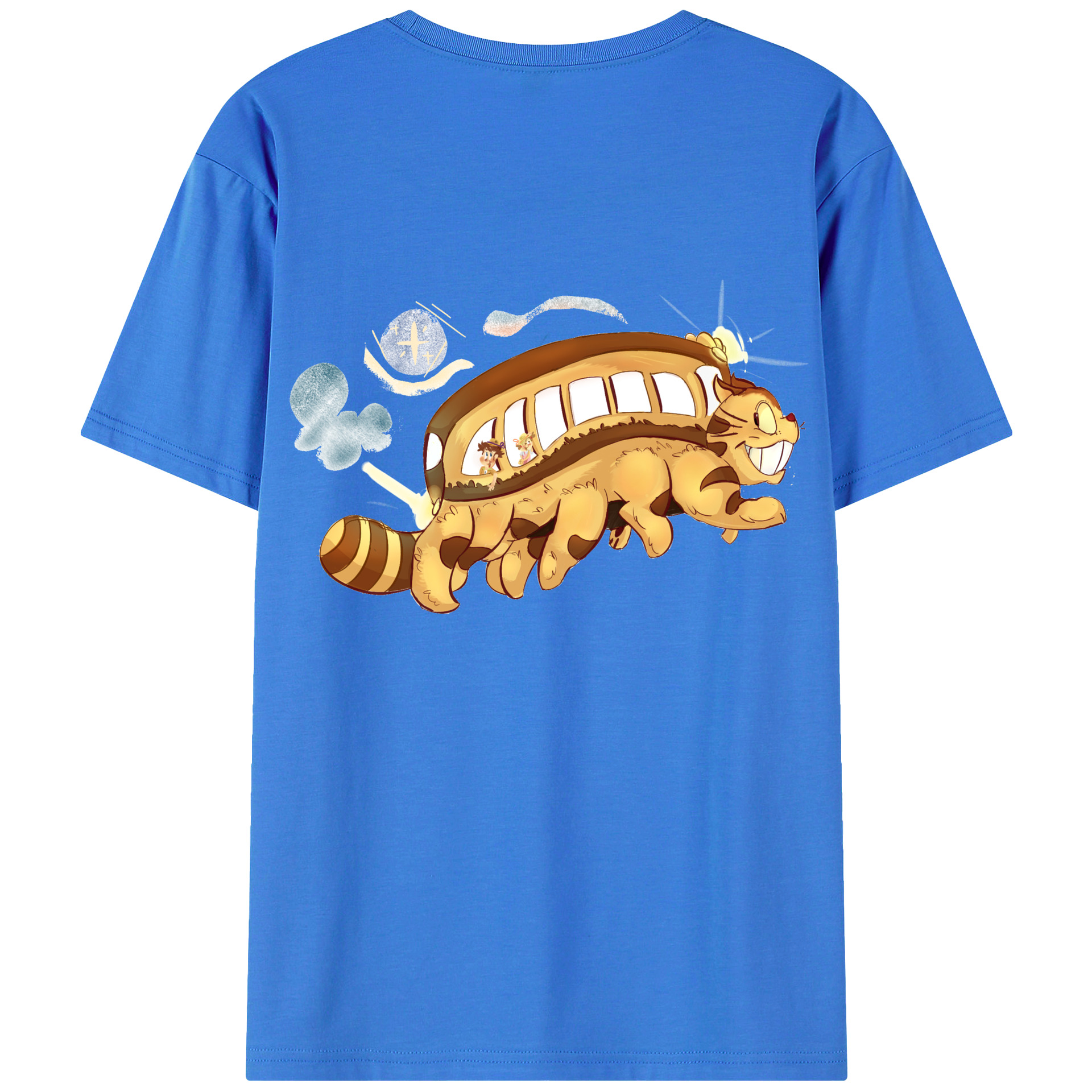（画像用） となりのトトロ 草壁メイ 草壁サツキ My Neighbor Totoro Satsuki Kusakabe Mei Kusakabe 綿100％ メンズ半袖Tシャツ（バックプリント） 通気性