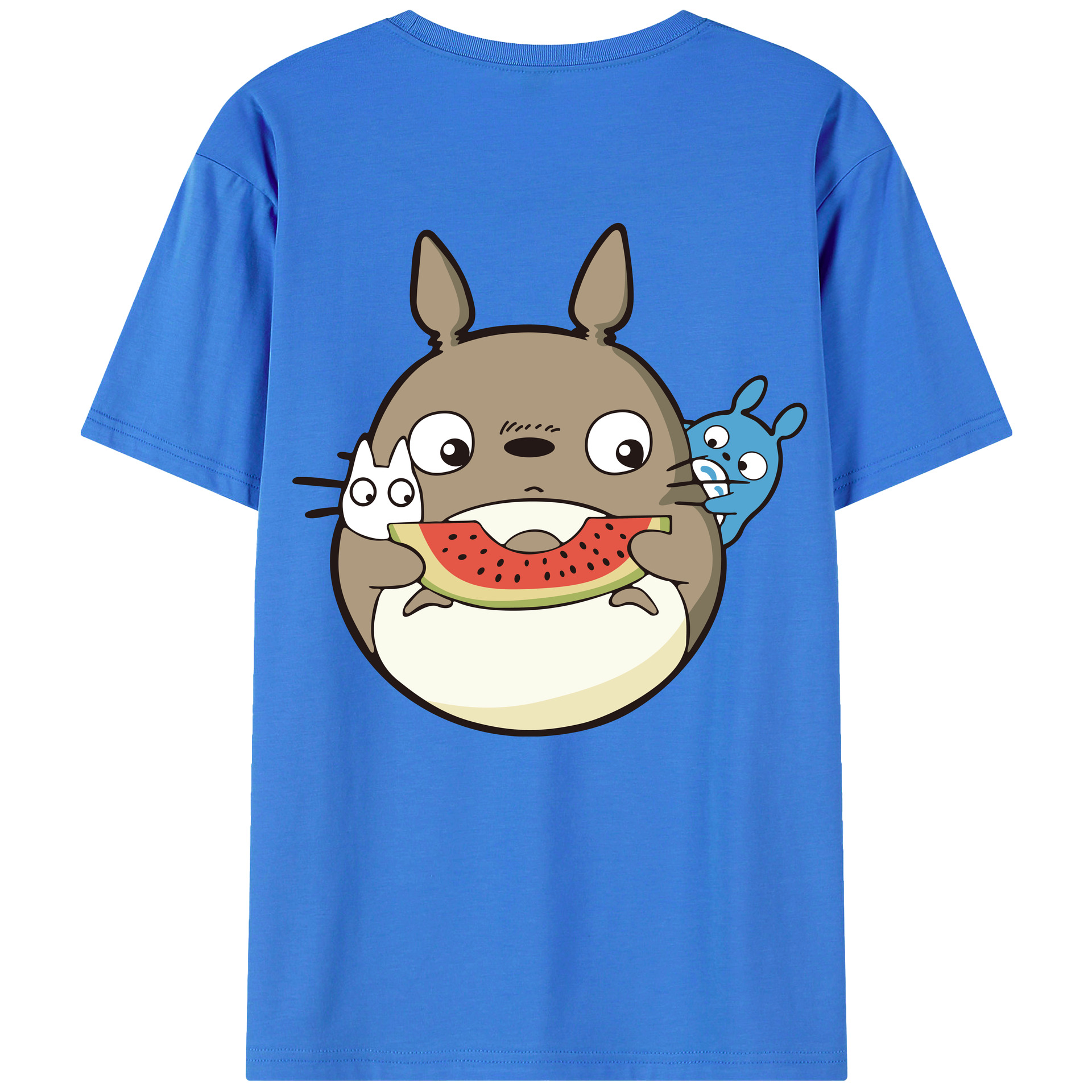 （画像用） となりのトトロ 草壁メイ 草壁サツキ My Neighbor Totoro Satsuki Kusakabe Mei Kusakabe 綿100％ メンズ半袖Tシャツ（バックプリント） 通気性