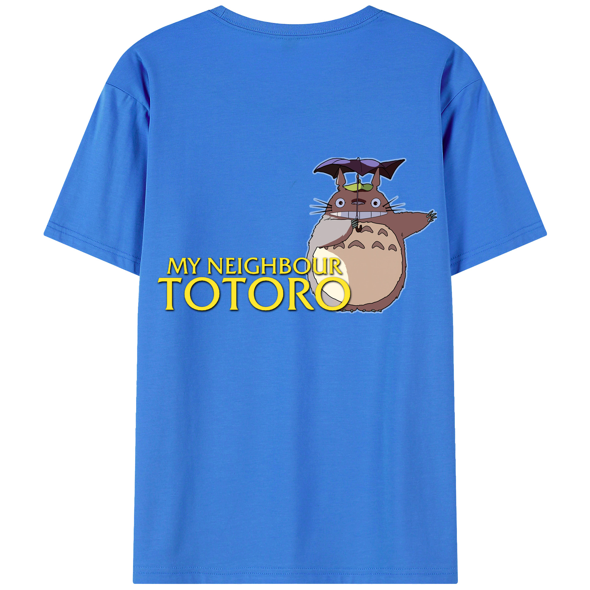 （画像用） となりのトトロ 草壁メイ 草壁サツキ My Neighbor Totoro Satsuki Kusakabe Mei Kusakabe 綿100％ メンズ半袖Tシャツ（バックプリント） 通気性