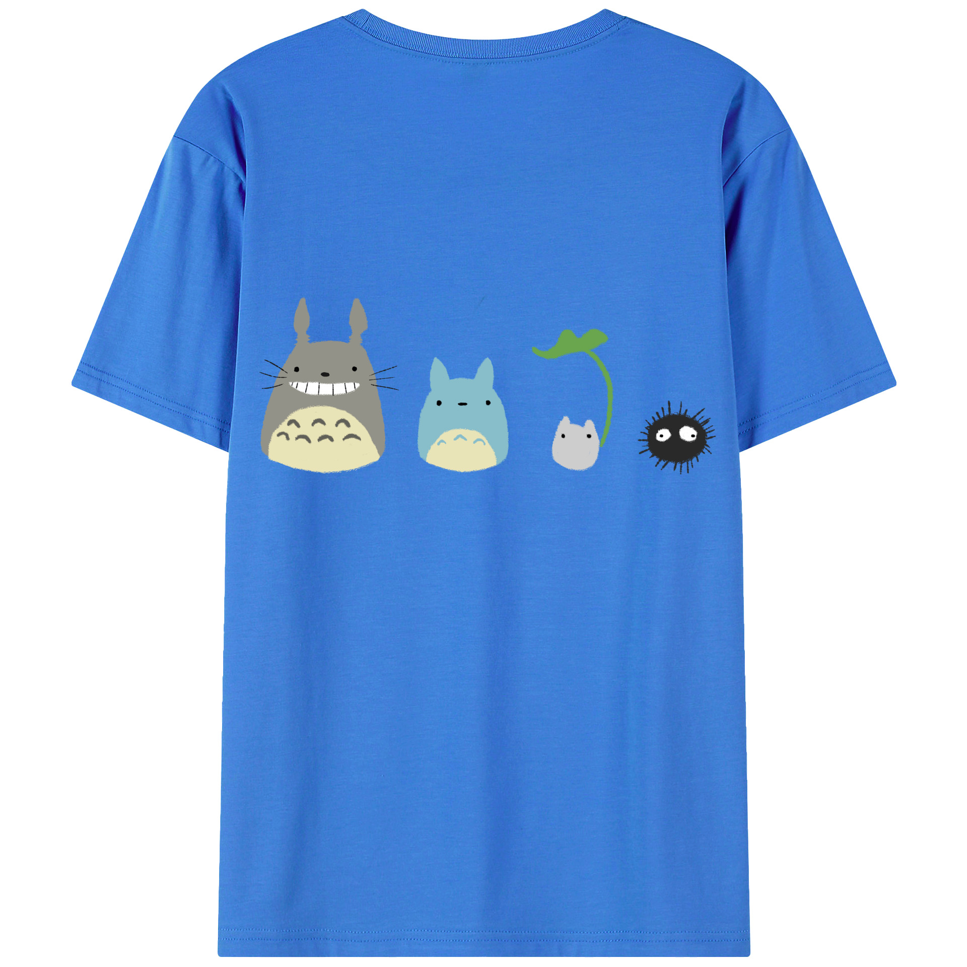 （画像用） となりのトトロ 草壁メイ 草壁サツキ My Neighbor Totoro Satsuki Kusakabe Mei Kusakabe 綿100％ メンズ半袖Tシャツ（バックプリント） 通気性