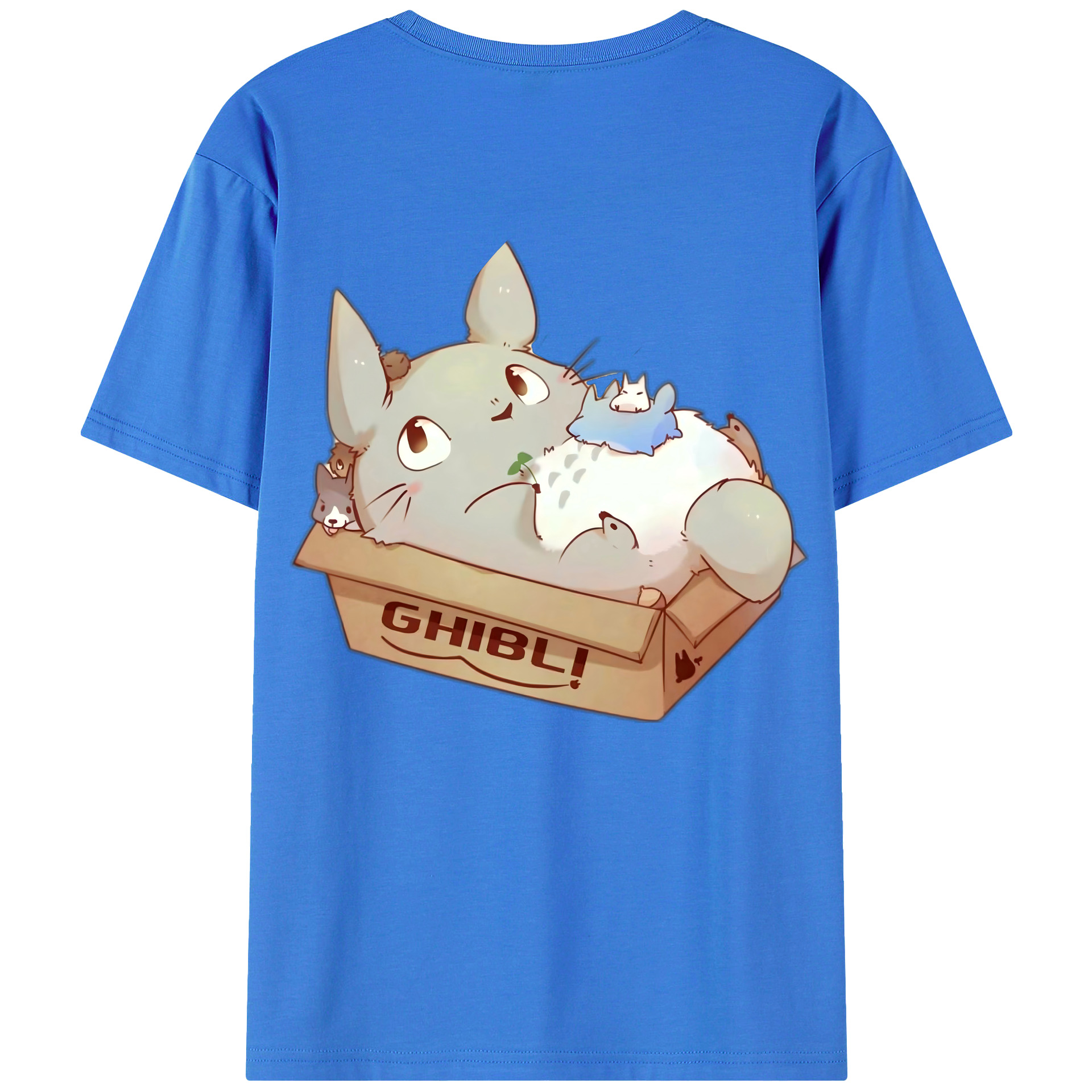 （画像用） となりのトトロ 草壁メイ 草壁サツキ My Neighbor Totoro Satsuki Kusakabe Mei Kusakabe 綿100％ メンズ半袖Tシャツ（バックプリント） 通気性