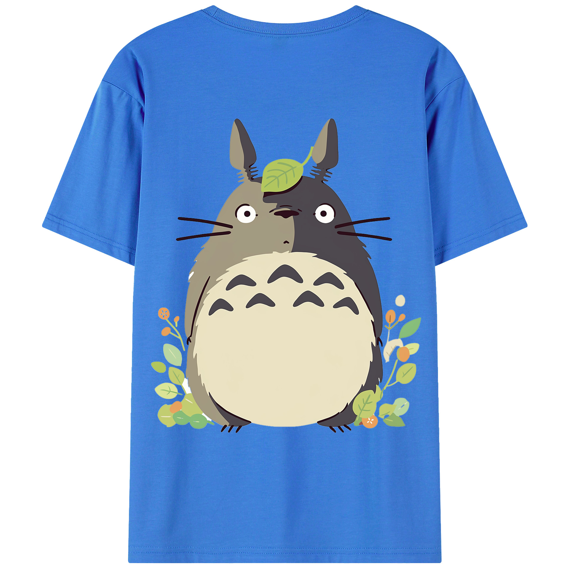 （画像用） となりのトトロ 草壁メイ 草壁サツキ My Neighbor Totoro Satsuki Kusakabe Mei Kusakabe 綿100％ メンズ半袖Tシャツ（バックプリント） 通気性