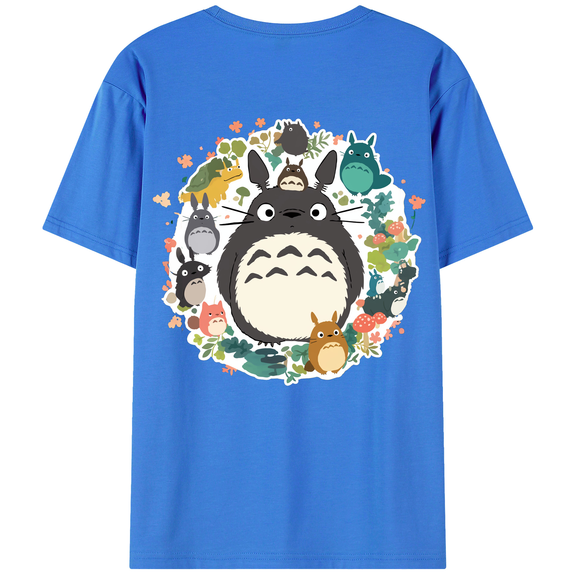 （画像用） となりのトトロ 草壁メイ 草壁サツキ My Neighbor Totoro Satsuki Kusakabe Mei Kusakabe 綿100％ メンズ半袖Tシャツ（バックプリント） 通気性