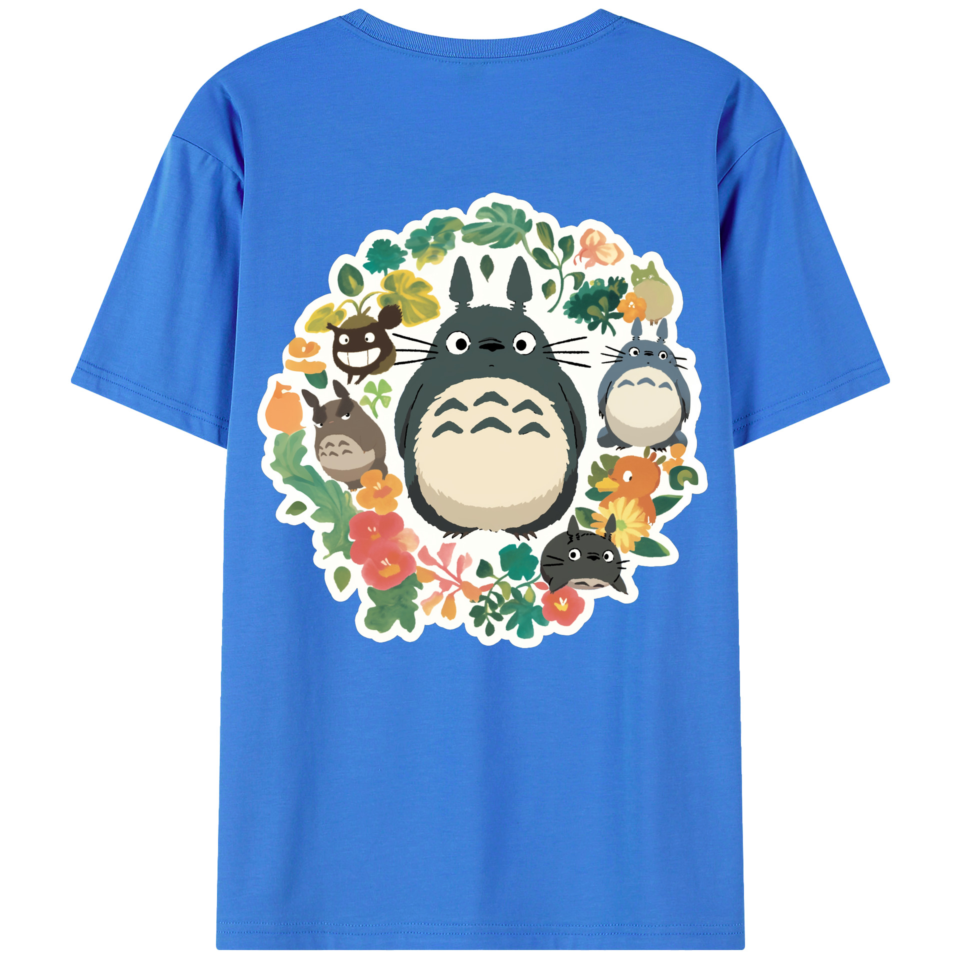 （画像用） となりのトトロ 草壁メイ 草壁サツキ My Neighbor Totoro Satsuki Kusakabe Mei Kusakabe 綿100％ メンズ半袖Tシャツ（バックプリント） 通気性