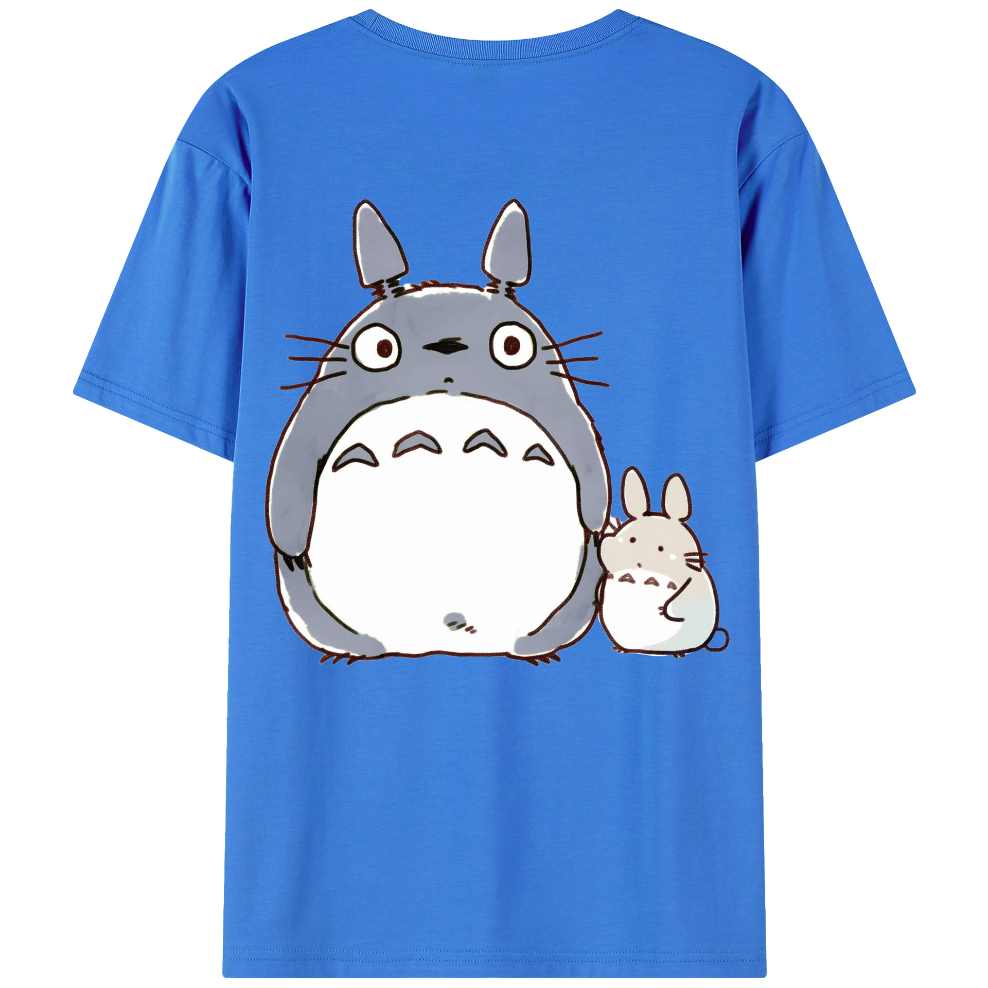 （画像用） となりのトトロ 草壁メイ 草壁サツキ My Neighbor Totoro Satsuki Kusakabe Mei Kusakabe 綿100％ メンズ半袖Tシャツ（バックプリント） 通気性