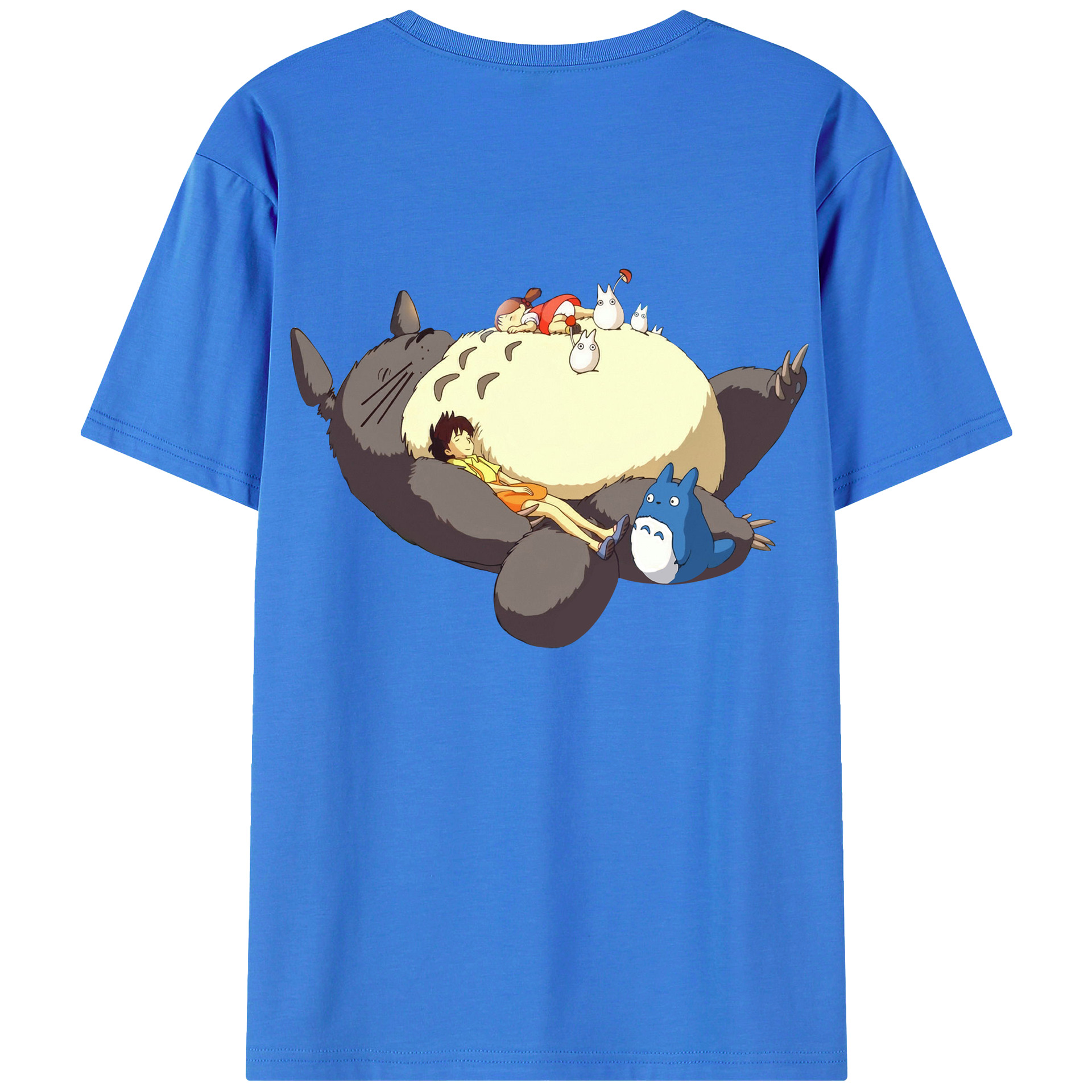 （画像用） となりのトトロ 草壁メイ 草壁サツキ My Neighbor Totoro Satsuki Kusakabe Mei Kusakabe 綿100％ メンズ半袖Tシャツ（バックプリント） 通気性