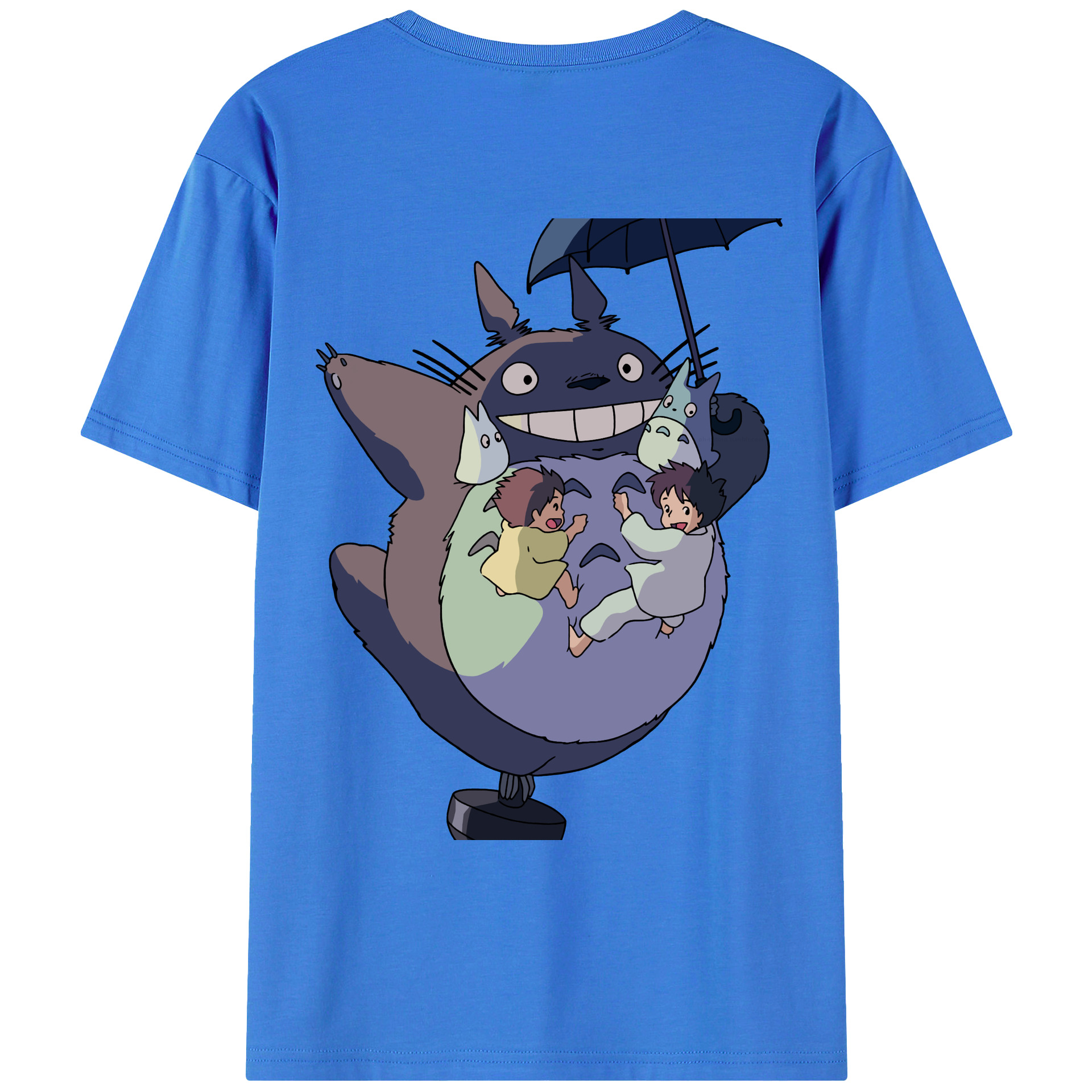 （画像用） となりのトトロ 草壁メイ 草壁サツキ My Neighbor Totoro Satsuki Kusakabe Mei Kusakabe 綿100％ メンズ半袖Tシャツ（バックプリント） 通気性