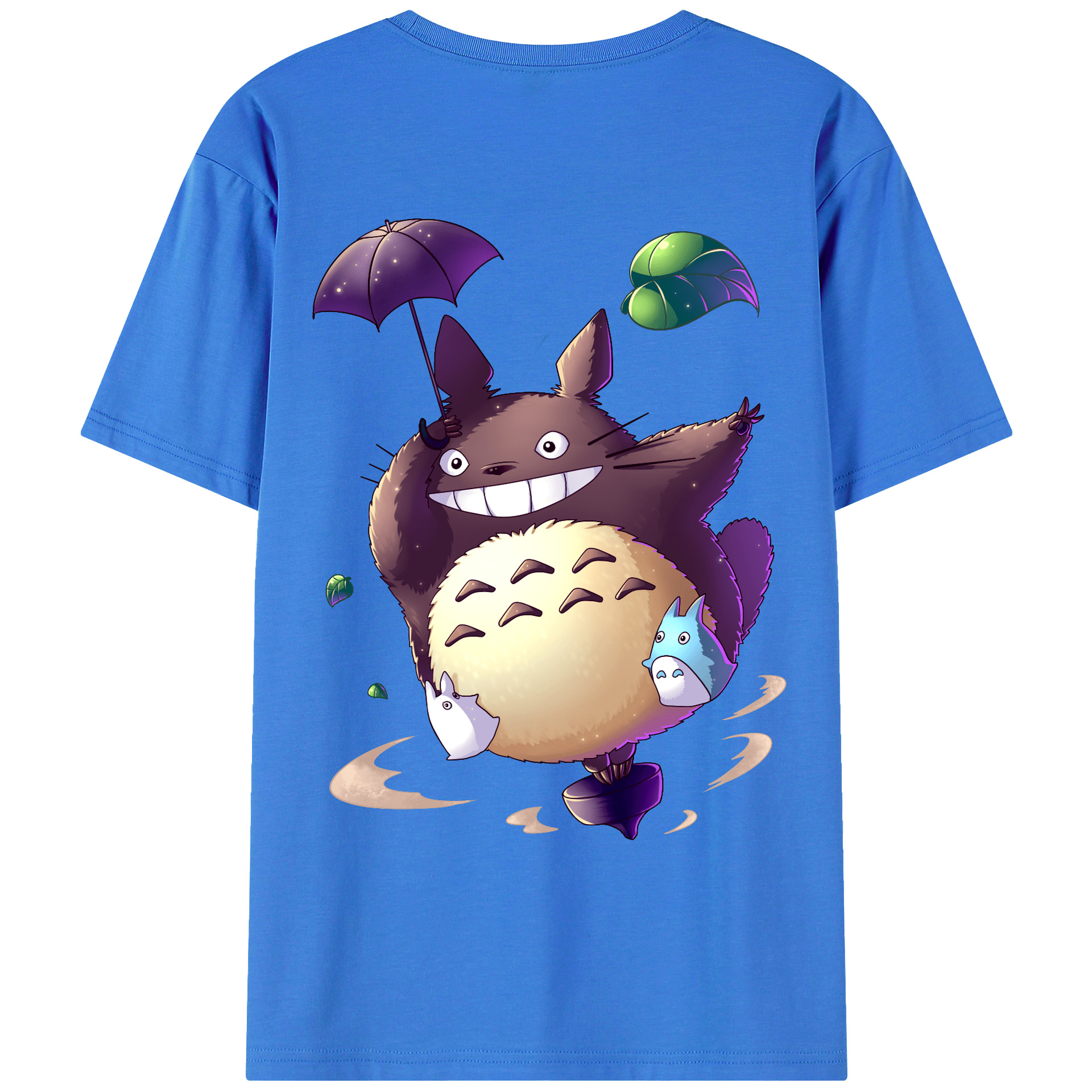 （画像用） となりのトトロ 草壁メイ 草壁サツキ My Neighbor Totoro Satsuki Kusakabe Mei Kusakabe 綿100％ メンズ半袖Tシャツ（バックプリント） 通気性