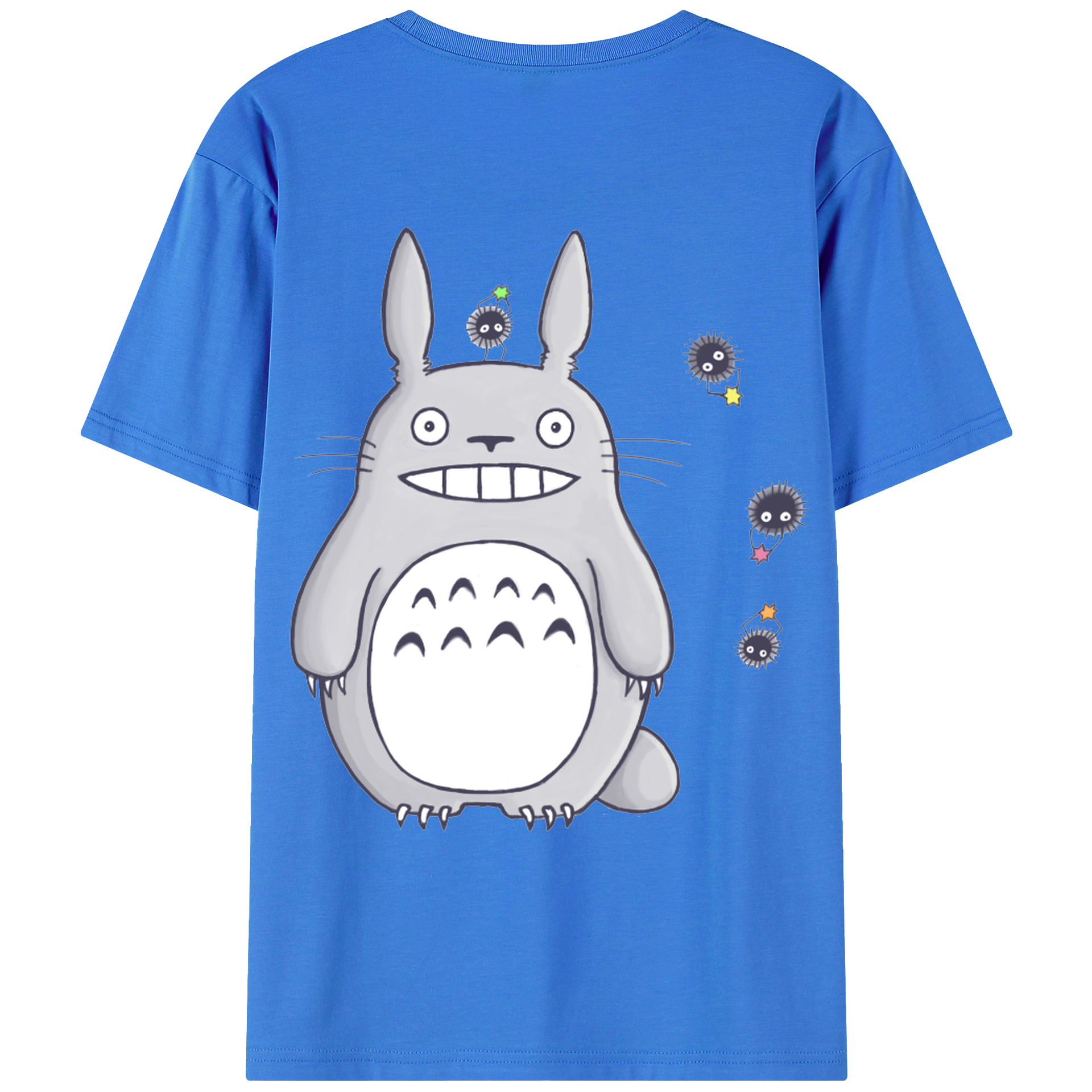 （画像用） となりのトトロ 草壁メイ 草壁サツキ My Neighbor Totoro Satsuki Kusakabe Mei Kusakabe 綿100％ メンズ半袖Tシャツ（バックプリント） 通気性