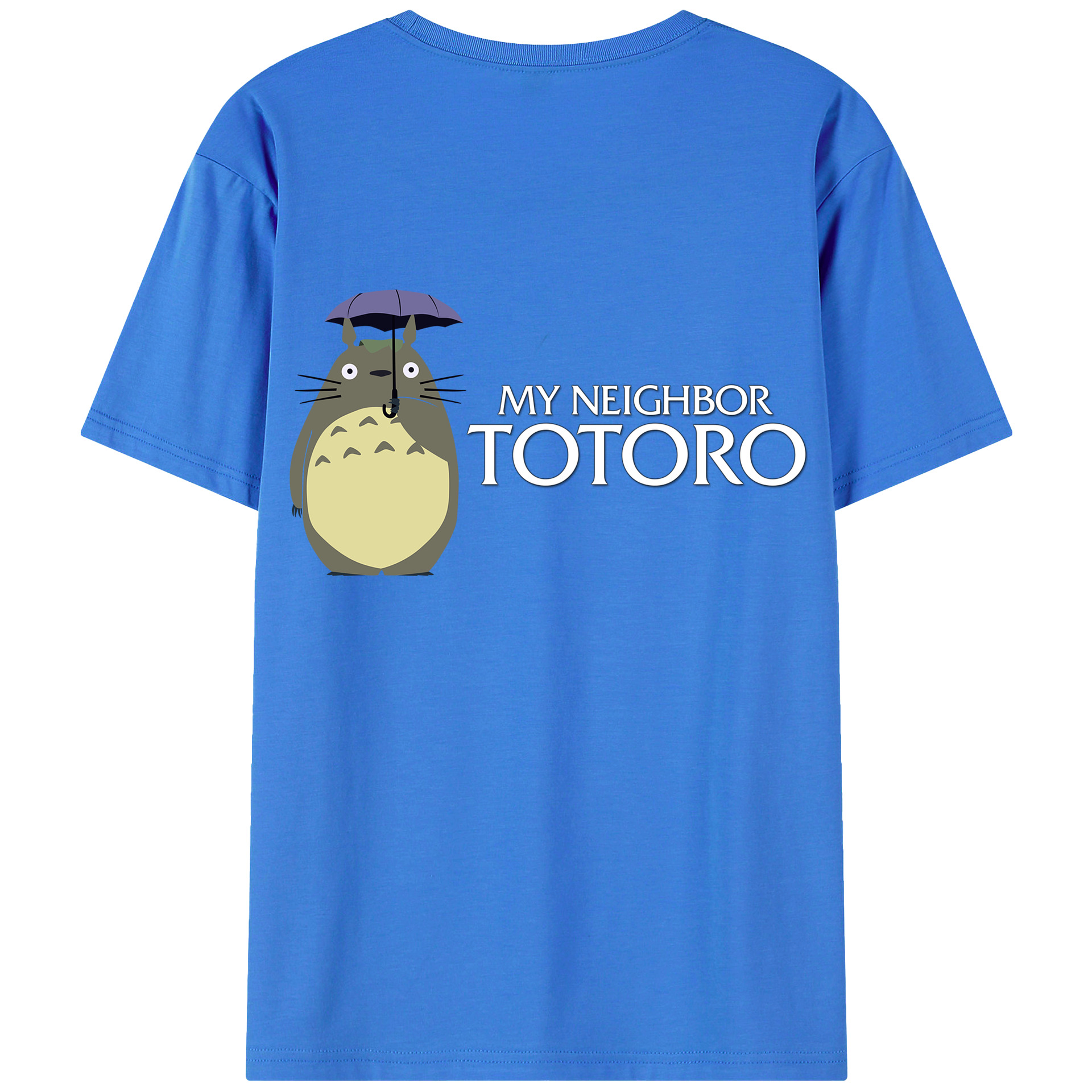 （画像用） となりのトトロ 草壁メイ 草壁サツキ My Neighbor Totoro Satsuki Kusakabe Mei Kusakabe 綿100％ メンズ半袖Tシャツ（バックプリント） 通気性
