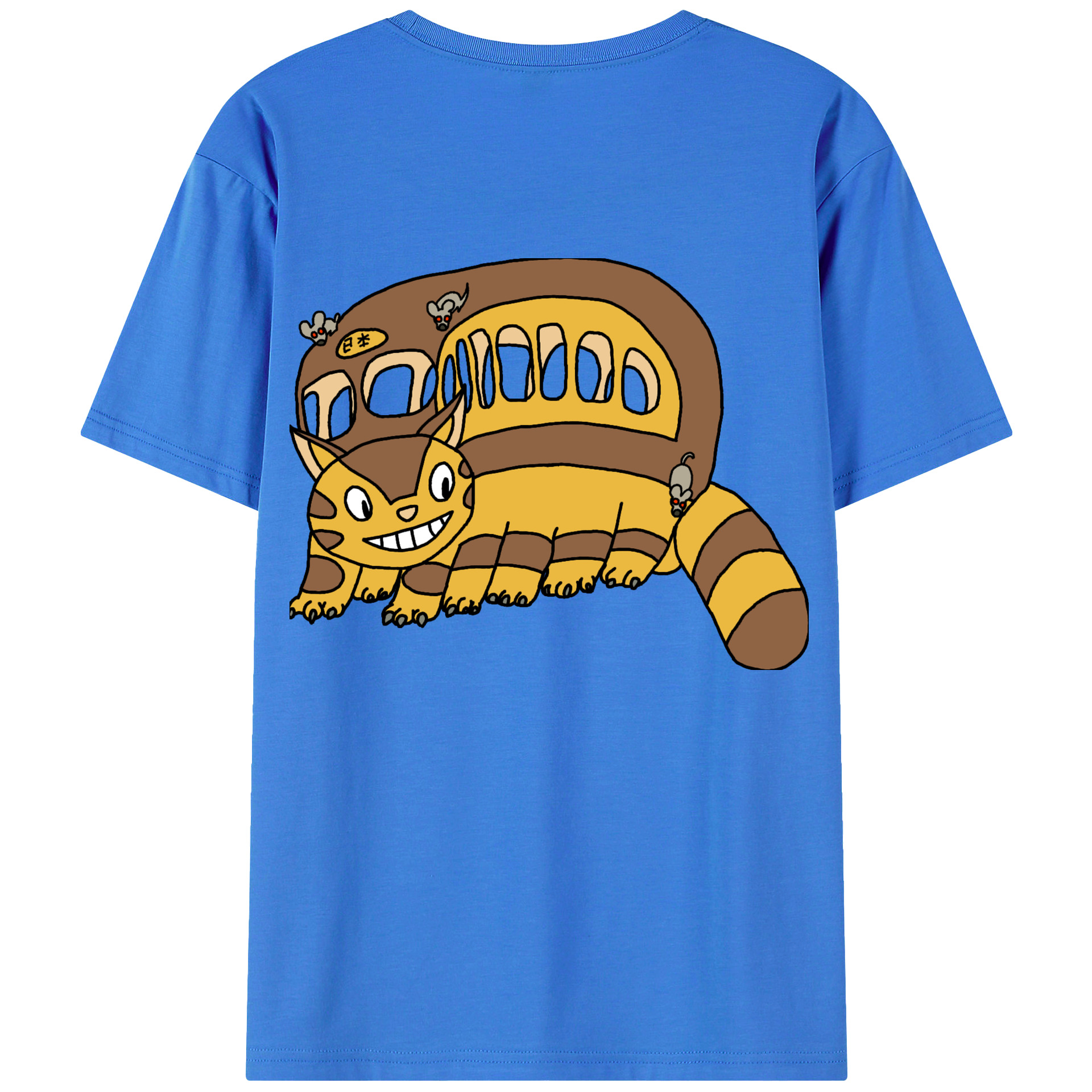（画像用） となりのトトロ 草壁メイ 草壁サツキ My Neighbor Totoro Satsuki Kusakabe Mei Kusakabe 綿100％ メンズ半袖Tシャツ（バックプリント） 通気性