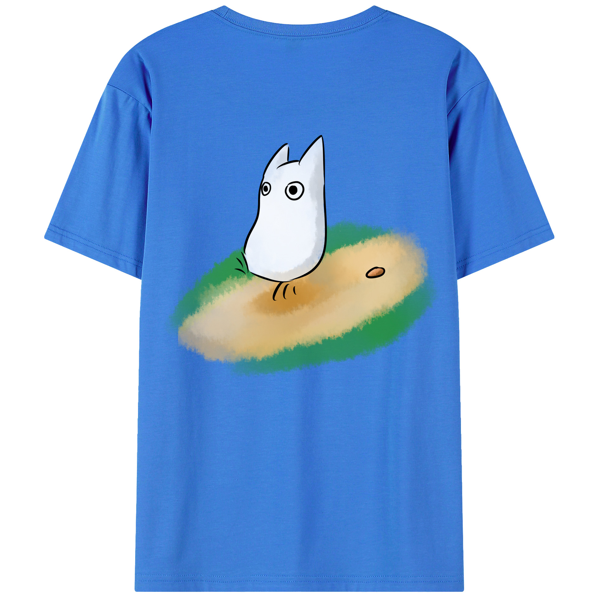（画像用） となりのトトロ 草壁メイ 草壁サツキ My Neighbor Totoro Satsuki Kusakabe Mei Kusakabe 綿100％ メンズ半袖Tシャツ（バックプリント） 通気性