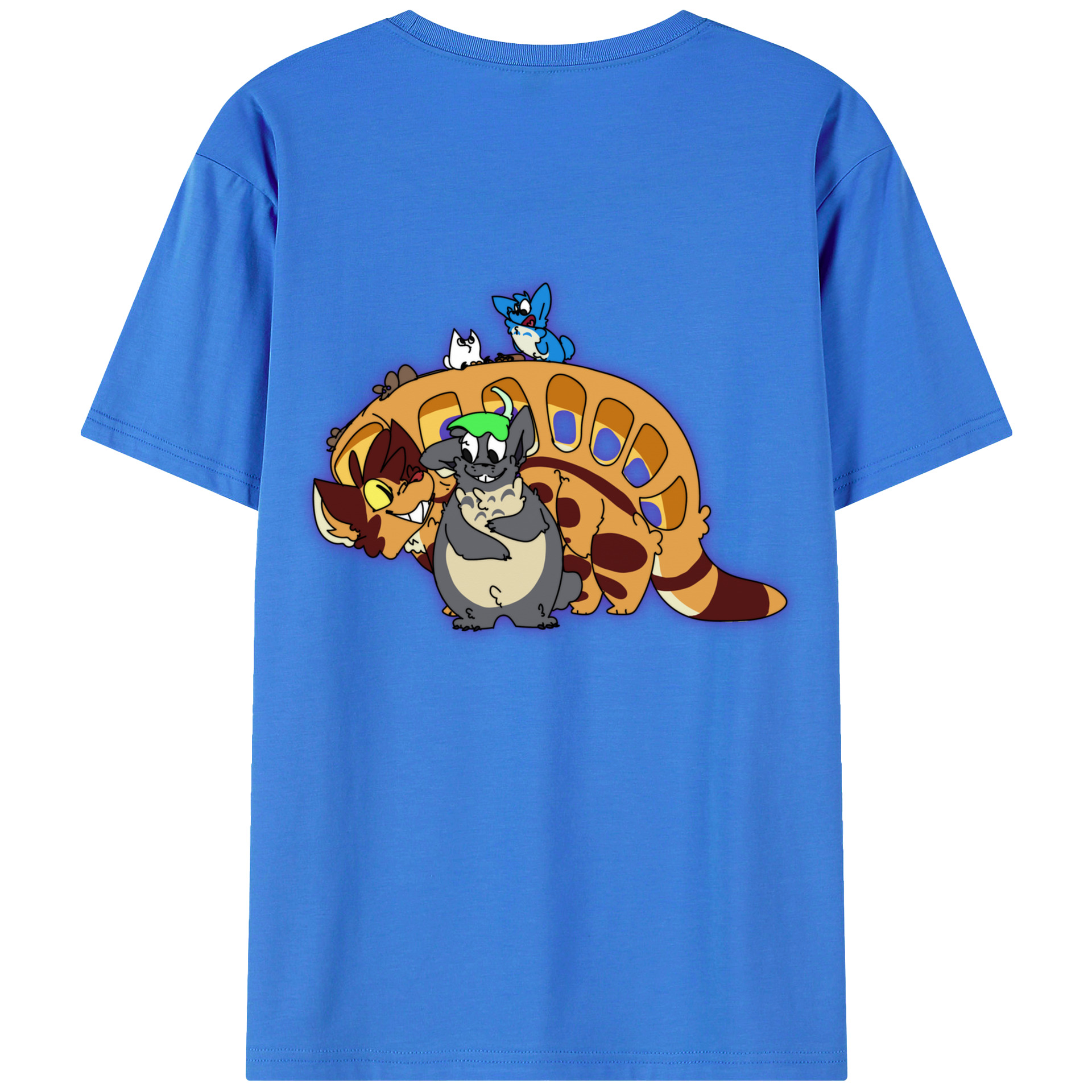 （画像用） となりのトトロ 草壁メイ 草壁サツキ My Neighbor Totoro Satsuki Kusakabe Mei Kusakabe 綿100％ メンズ半袖Tシャツ（バックプリント） 通気性