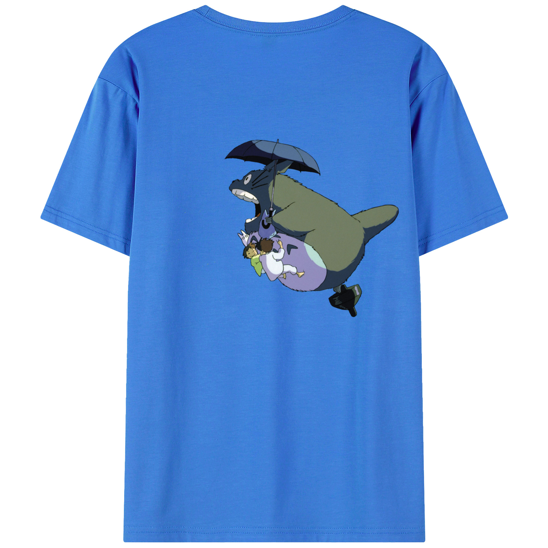 （画像用） となりのトトロ 草壁メイ 草壁サツキ My Neighbor Totoro Satsuki Kusakabe Mei Kusakabe 綿100％ メンズ半袖Tシャツ（バックプリント） 通気性