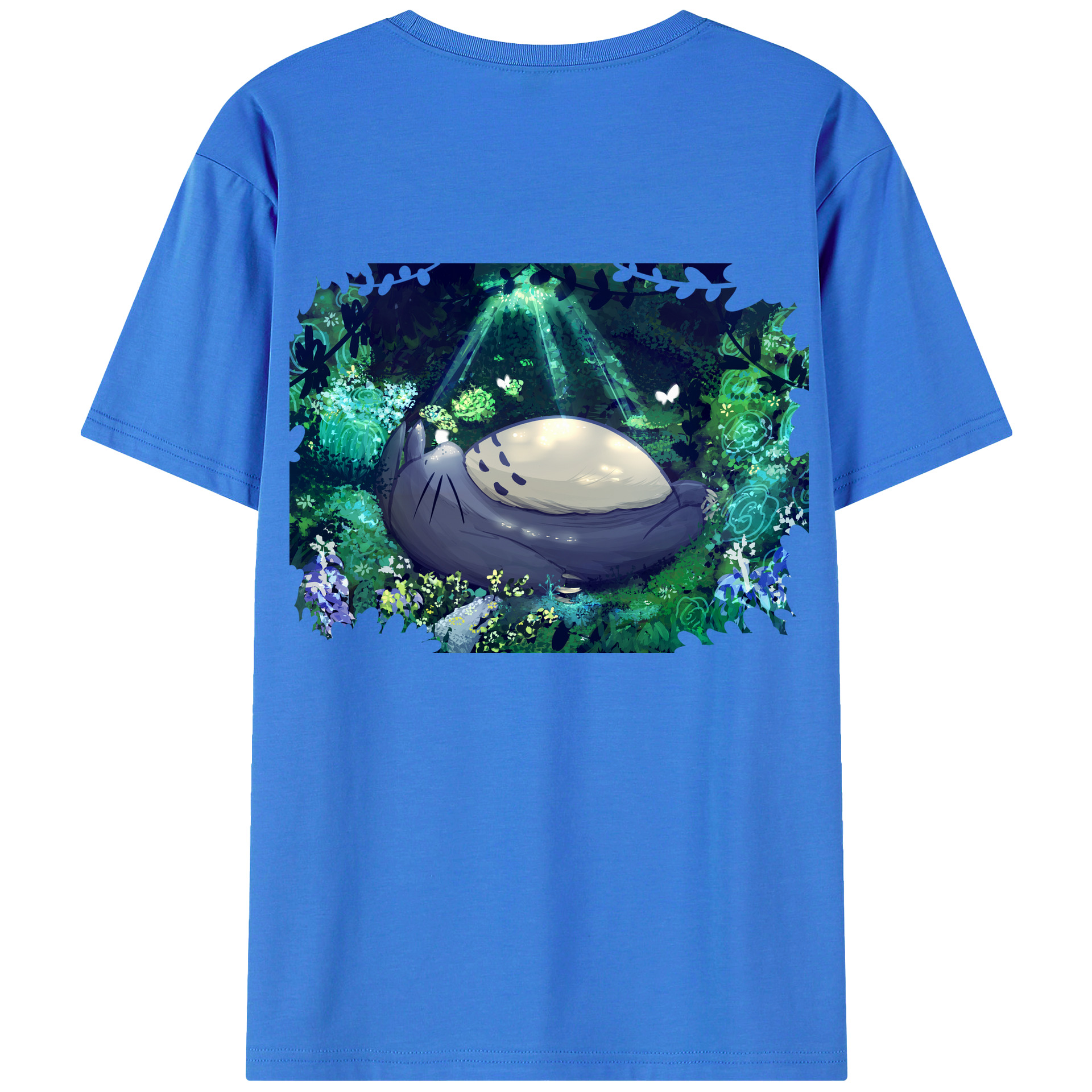 （画像用） となりのトトロ 草壁メイ 草壁サツキ My Neighbor Totoro Satsuki Kusakabe Mei Kusakabe 綿100％ メンズ半袖Tシャツ（バックプリント） 通気性
