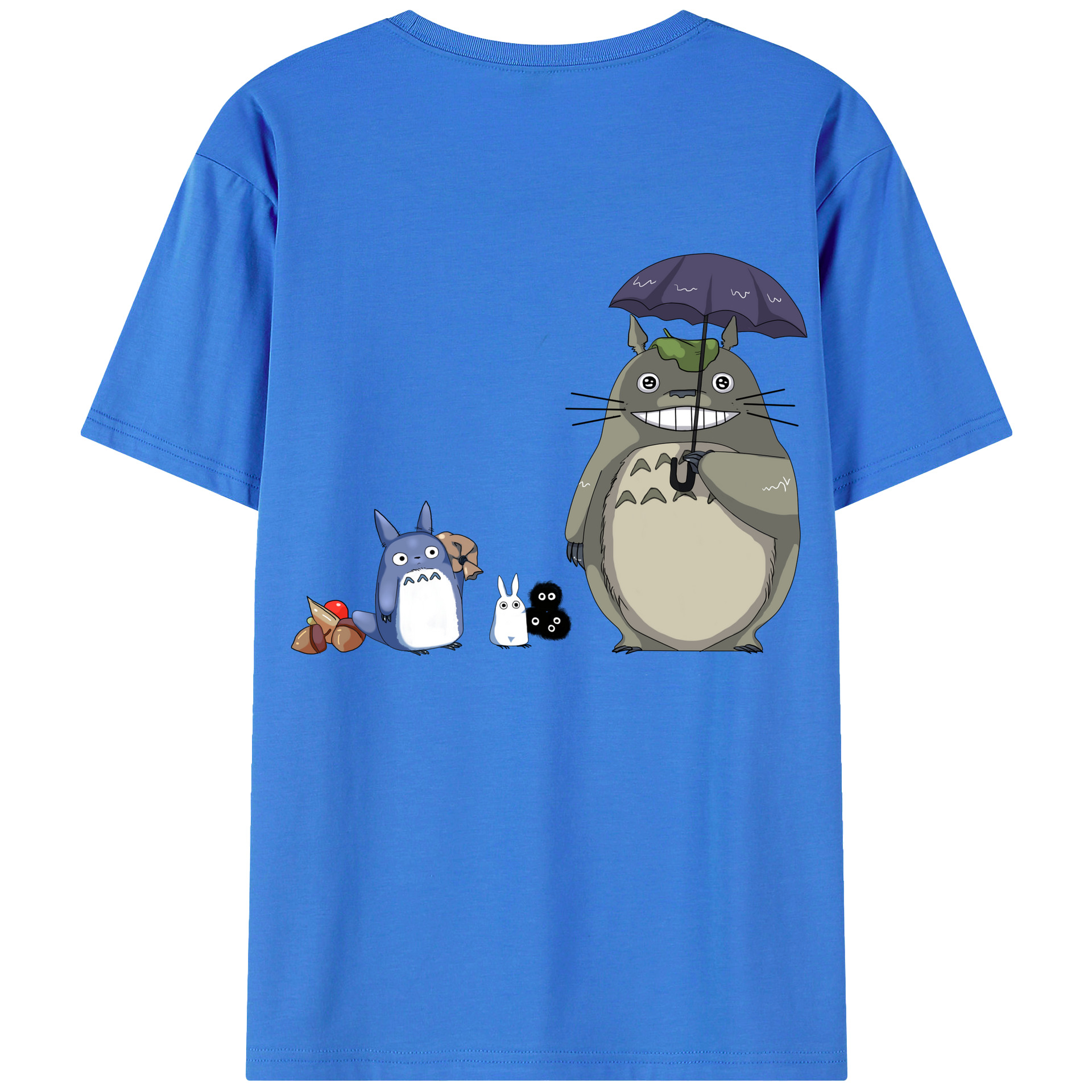（画像用） となりのトトロ 草壁メイ 草壁サツキ My Neighbor Totoro Satsuki Kusakabe Mei Kusakabe 綿100％ メンズ半袖Tシャツ（バックプリント） 通気性