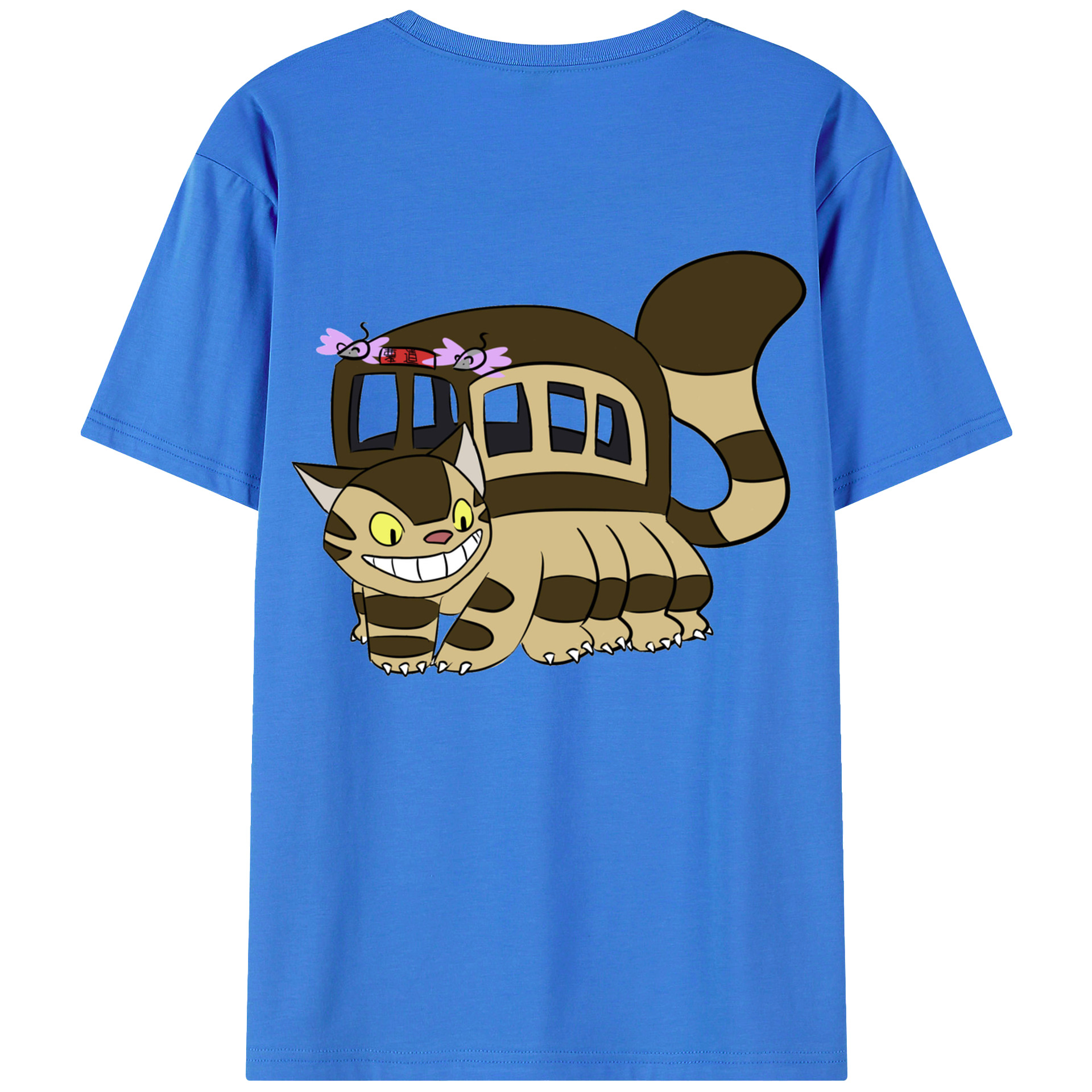 （画像用） となりのトトロ 草壁メイ 草壁サツキ My Neighbor Totoro Satsuki Kusakabe Mei Kusakabe 綿100％ メンズ半袖Tシャツ（バックプリント） 通気性