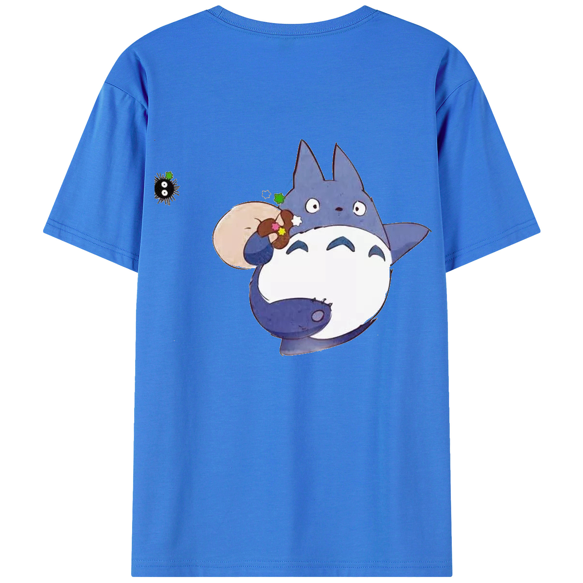 （画像用） となりのトトロ 草壁メイ 草壁サツキ My Neighbor Totoro Satsuki Kusakabe Mei Kusakabe 綿100％ メンズ半袖Tシャツ（バックプリント） 通気性