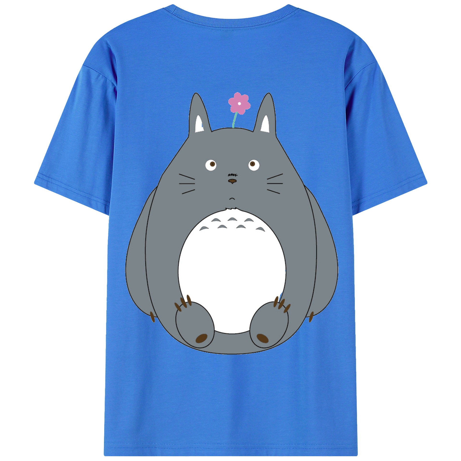 （画像用） となりのトトロ 草壁メイ 草壁サツキ My Neighbor Totoro Satsuki Kusakabe Mei Kusakabe 綿100％ メンズ半袖Tシャツ（バックプリント） 通気性