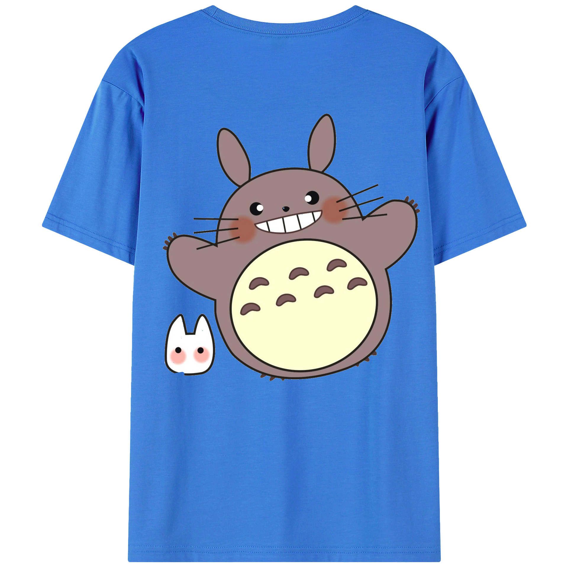 （画像用） となりのトトロ 草壁メイ 草壁サツキ My Neighbor Totoro Satsuki Kusakabe Mei Kusakabe 綿100％ メンズ半袖Tシャツ（バックプリント） 通気性