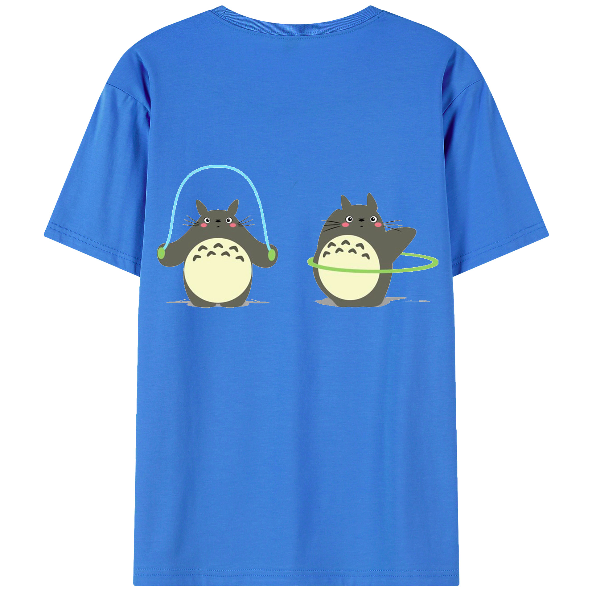 （画像用） となりのトトロ 草壁メイ 草壁サツキ My Neighbor Totoro Satsuki Kusakabe Mei Kusakabe 綿100％ メンズ半袖Tシャツ（バックプリント） 通気性