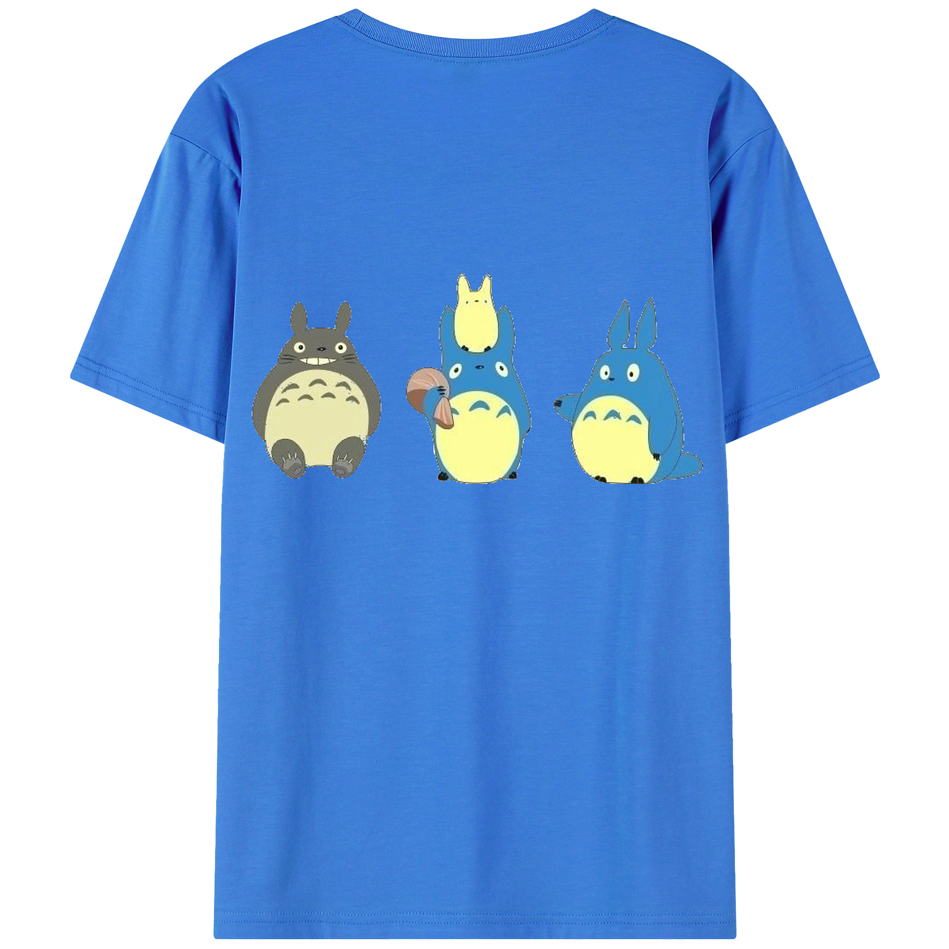 （画像用） となりのトトロ 草壁メイ 草壁サツキ My Neighbor Totoro Satsuki Kusakabe Mei Kusakabe 綿100％ メンズ半袖Tシャツ（バックプリント） 通気性