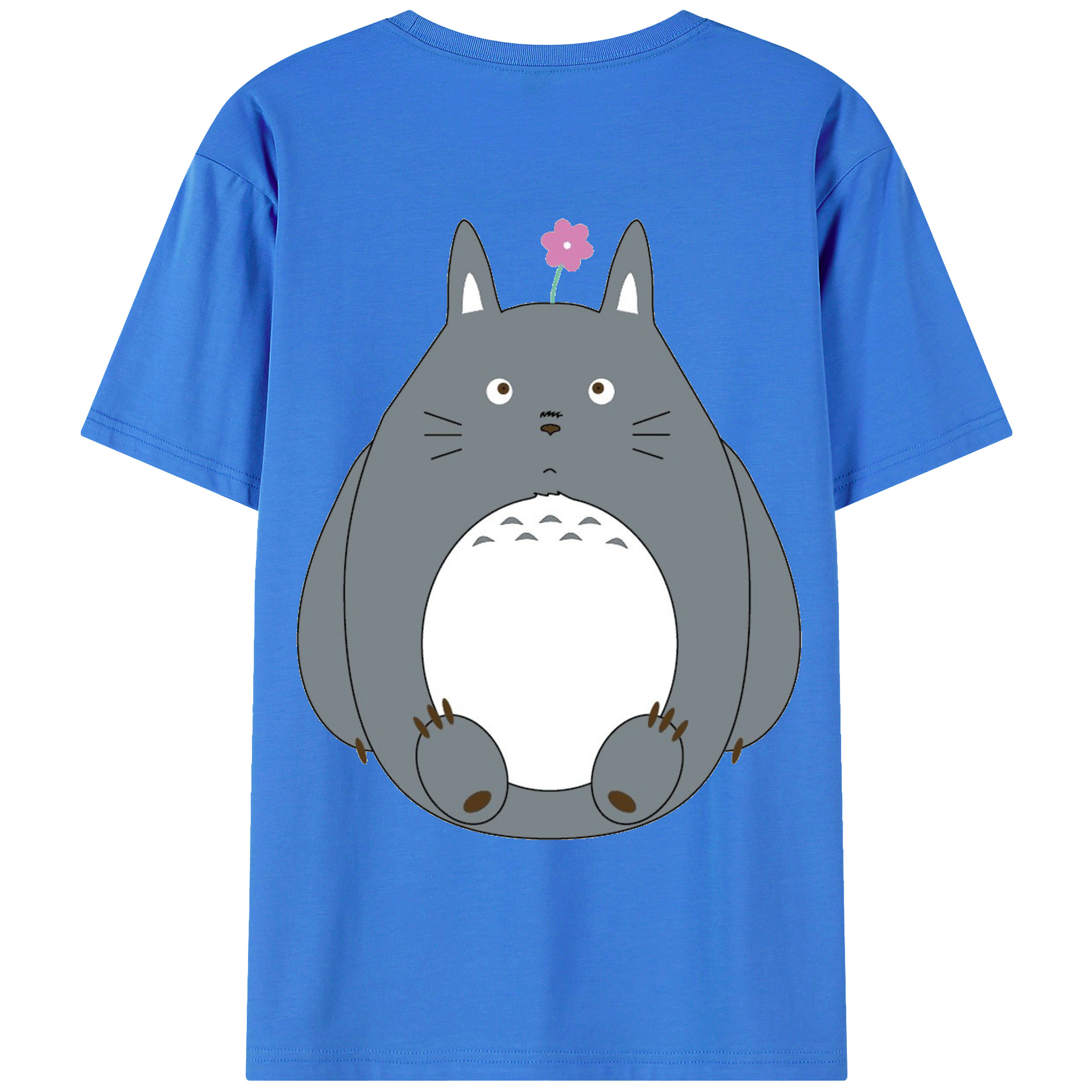 （画像用） となりのトトロ 草壁メイ 草壁サツキ My Neighbor Totoro Satsuki Kusakabe Mei Kusakabe 綿100％ メンズ半袖Tシャツ（バックプリント） 通気性