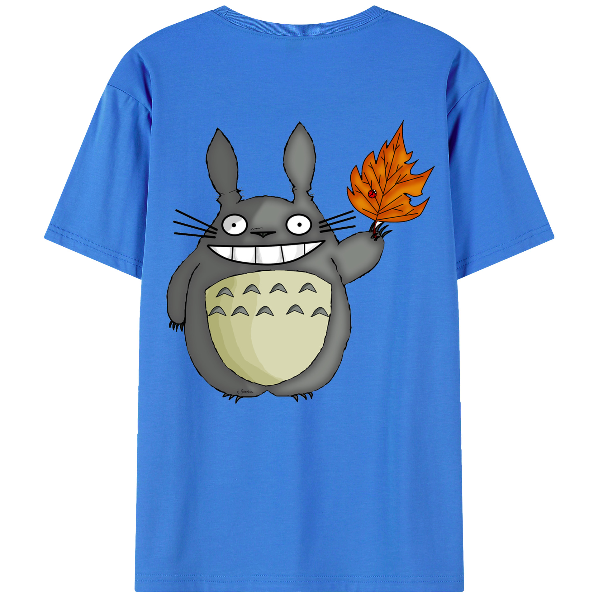 （画像用） となりのトトロ 草壁メイ 草壁サツキ My Neighbor Totoro Satsuki Kusakabe Mei Kusakabe 綿100％ メンズ半袖Tシャツ（バックプリント） 通気性