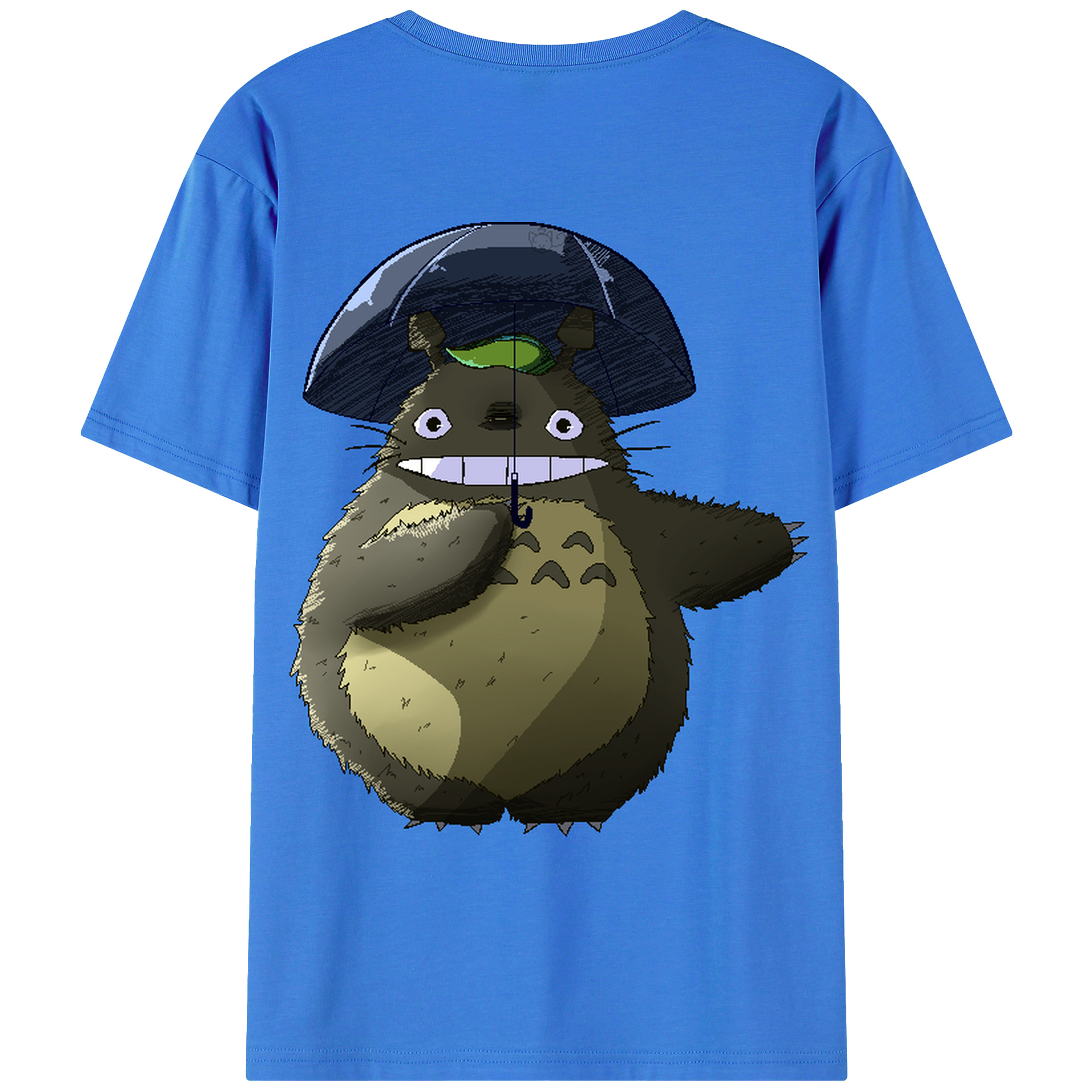 （画像用） となりのトトロ 草壁メイ 草壁サツキ My Neighbor Totoro Satsuki Kusakabe Mei Kusakabe 綿100％ メンズ半袖Tシャツ（バックプリント） 通気性