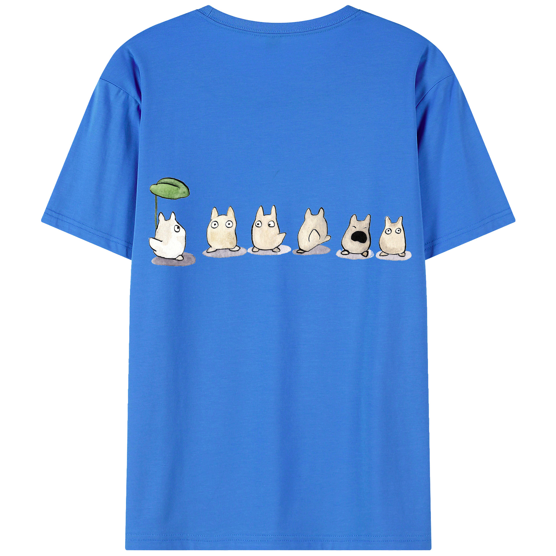 （画像用） となりのトトロ 草壁メイ 草壁サツキ My Neighbor Totoro Satsuki Kusakabe Mei Kusakabe 綿100％ メンズ半袖Tシャツ（バックプリント） 通気性