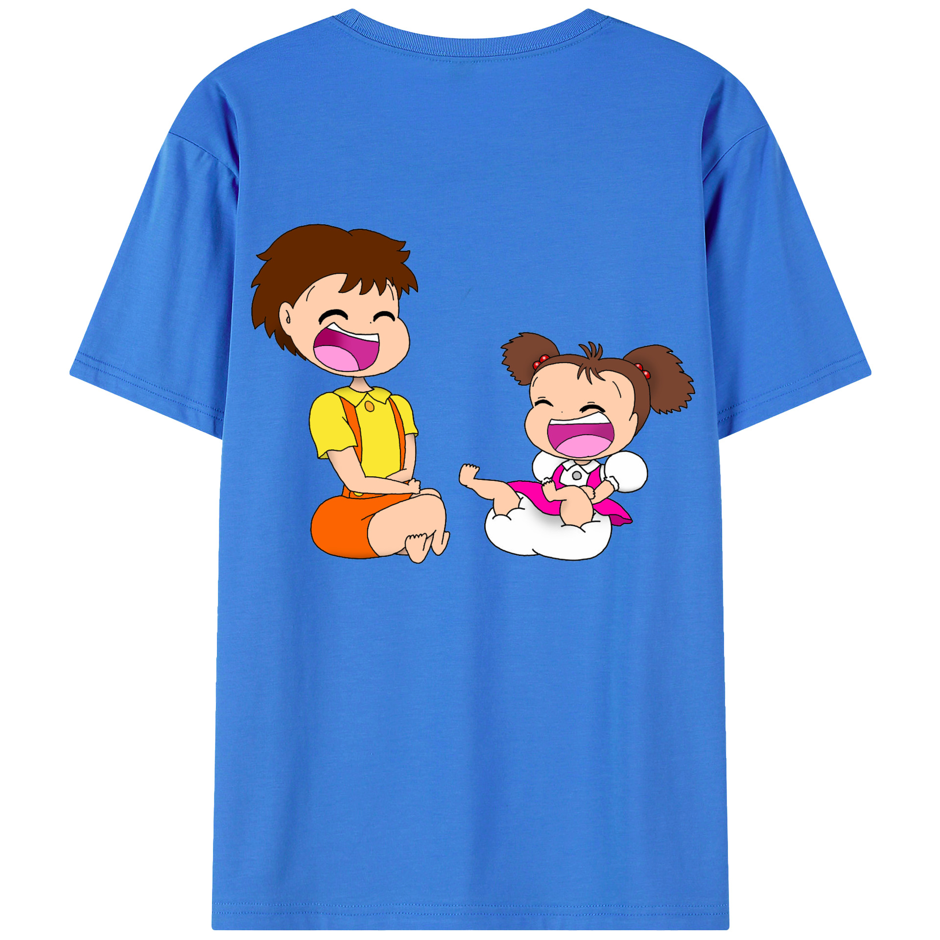 （画像用） となりのトトロ 草壁メイ 草壁サツキ My Neighbor Totoro Satsuki Kusakabe Mei Kusakabe 綿100％ メンズ半袖Tシャツ（バックプリント） 通気性