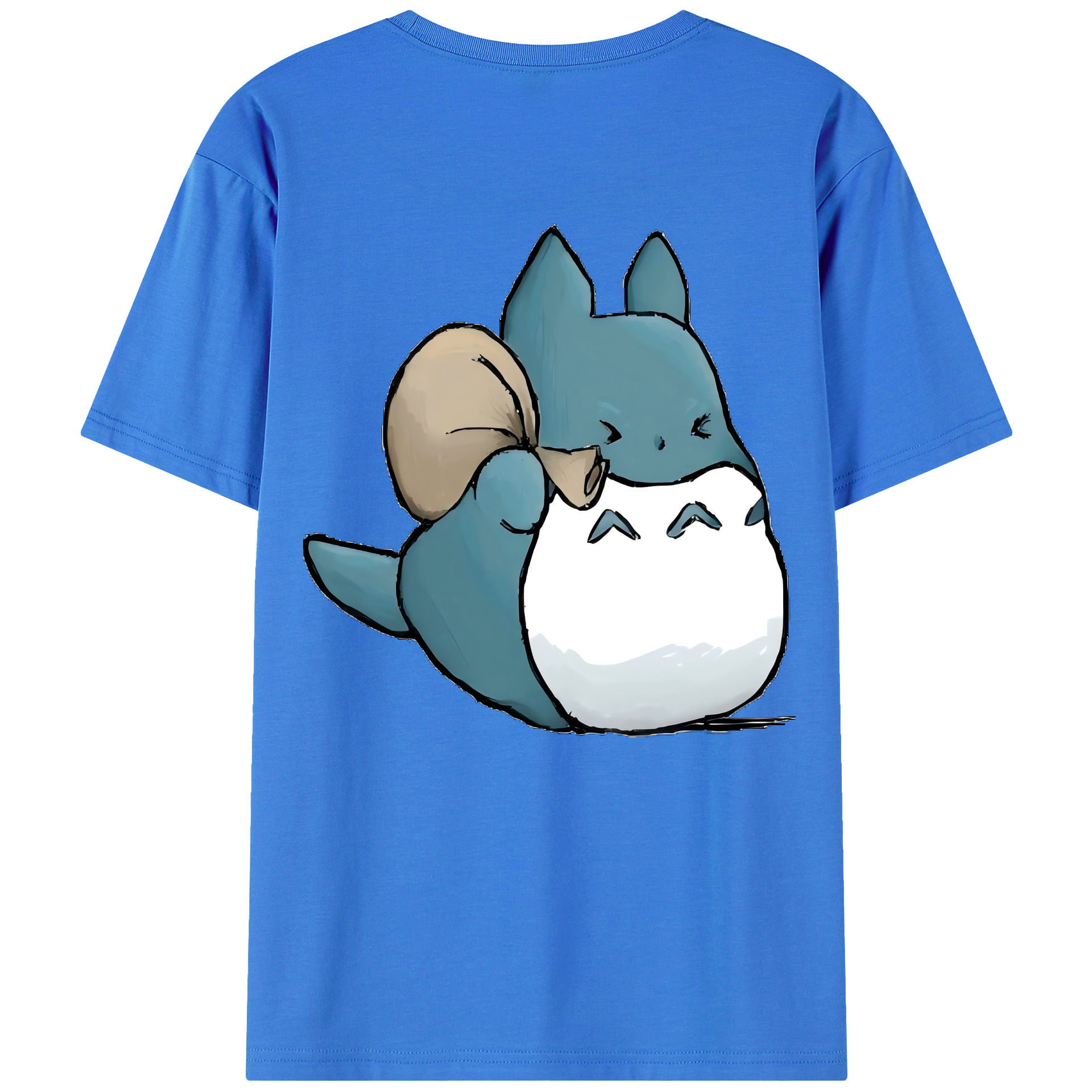 （画像用） となりのトトロ 草壁メイ 草壁サツキ My Neighbor Totoro Satsuki Kusakabe Mei Kusakabe 綿100％ メンズ半袖Tシャツ（バックプリント） 通気性