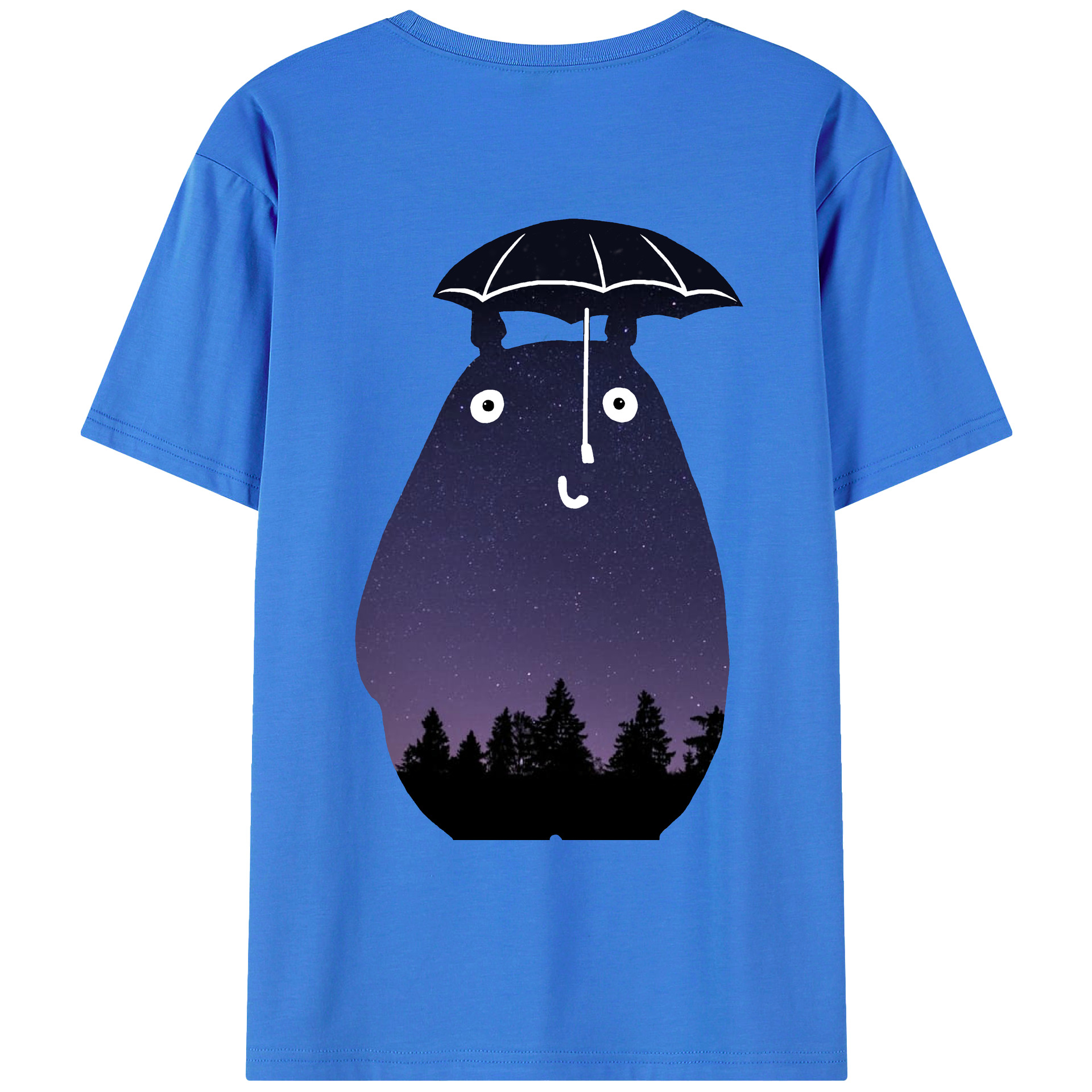 （画像用） となりのトトロ 草壁メイ 草壁サツキ My Neighbor Totoro Satsuki Kusakabe Mei Kusakabe 綿100％ メンズ半袖Tシャツ（バックプリント） 通気性