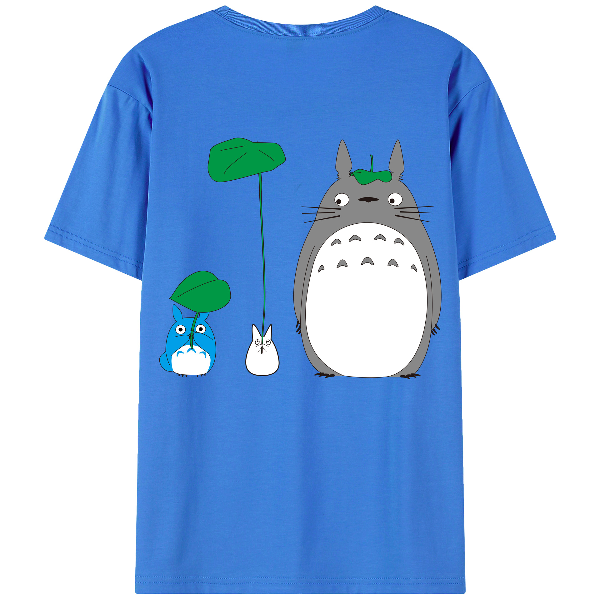 （画像用） となりのトトロ 草壁メイ 草壁サツキ My Neighbor Totoro Satsuki Kusakabe Mei Kusakabe 綿100％ メンズ半袖Tシャツ（バックプリント） 通気性