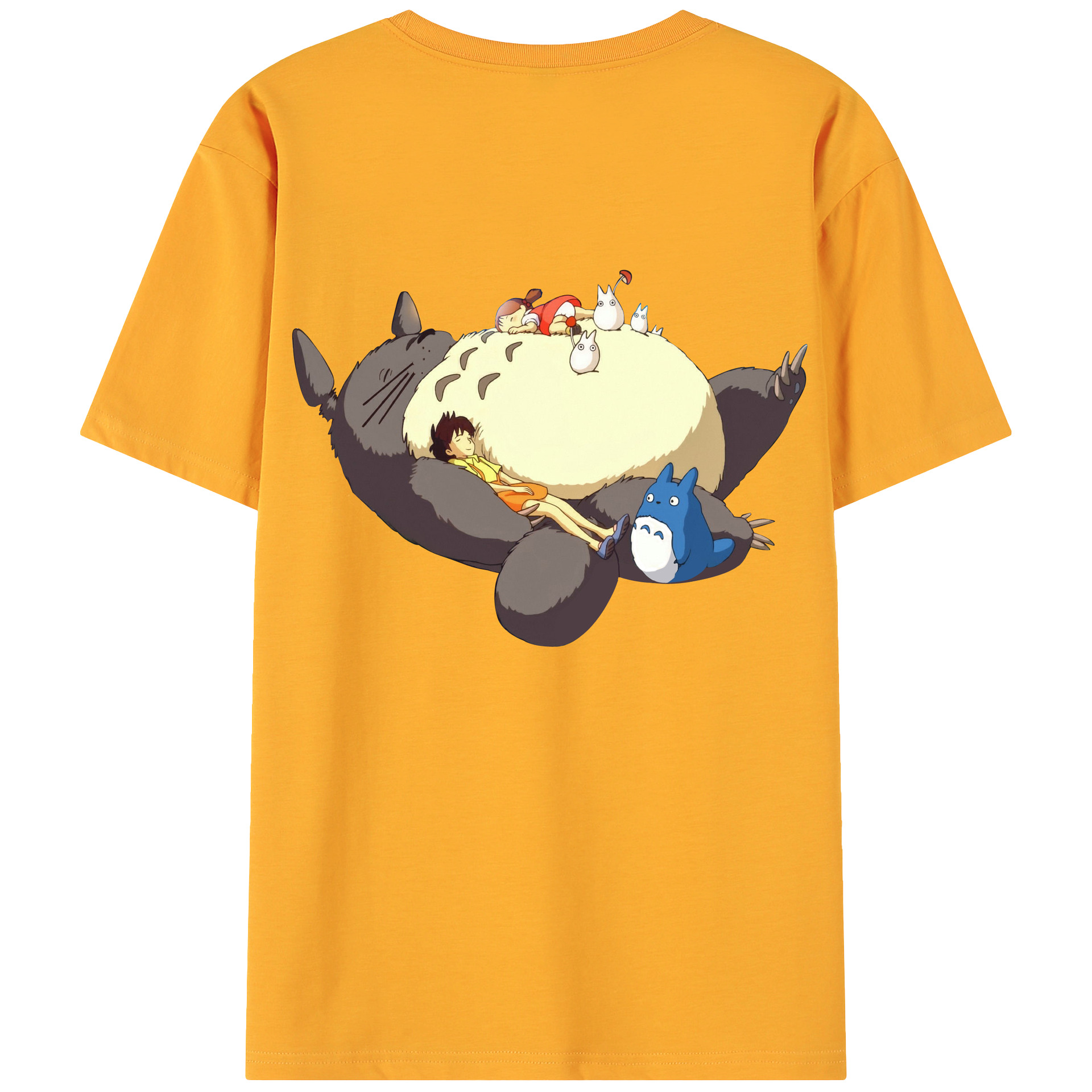 （画像用） となりのトトロ 草壁メイ 草壁サツキ My Neighbor Totoro Satsuki Kusakabe Mei Kusakabe 綿100％ メンズ半袖Tシャツ（バックプリント） 通気性