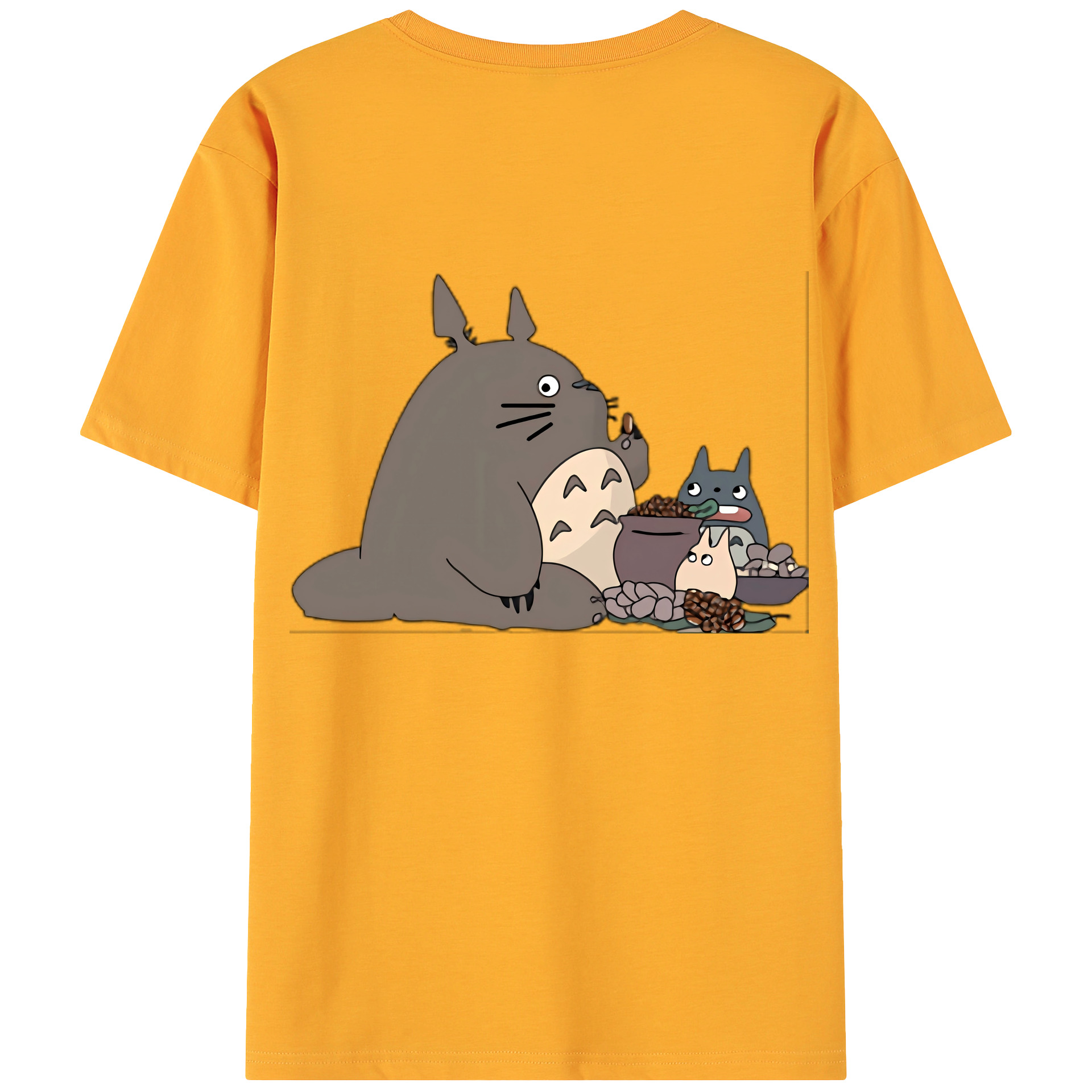 （画像用） となりのトトロ 草壁メイ 草壁サツキ My Neighbor Totoro Satsuki Kusakabe Mei Kusakabe 綿100％ メンズ半袖Tシャツ（バックプリント） 通気性