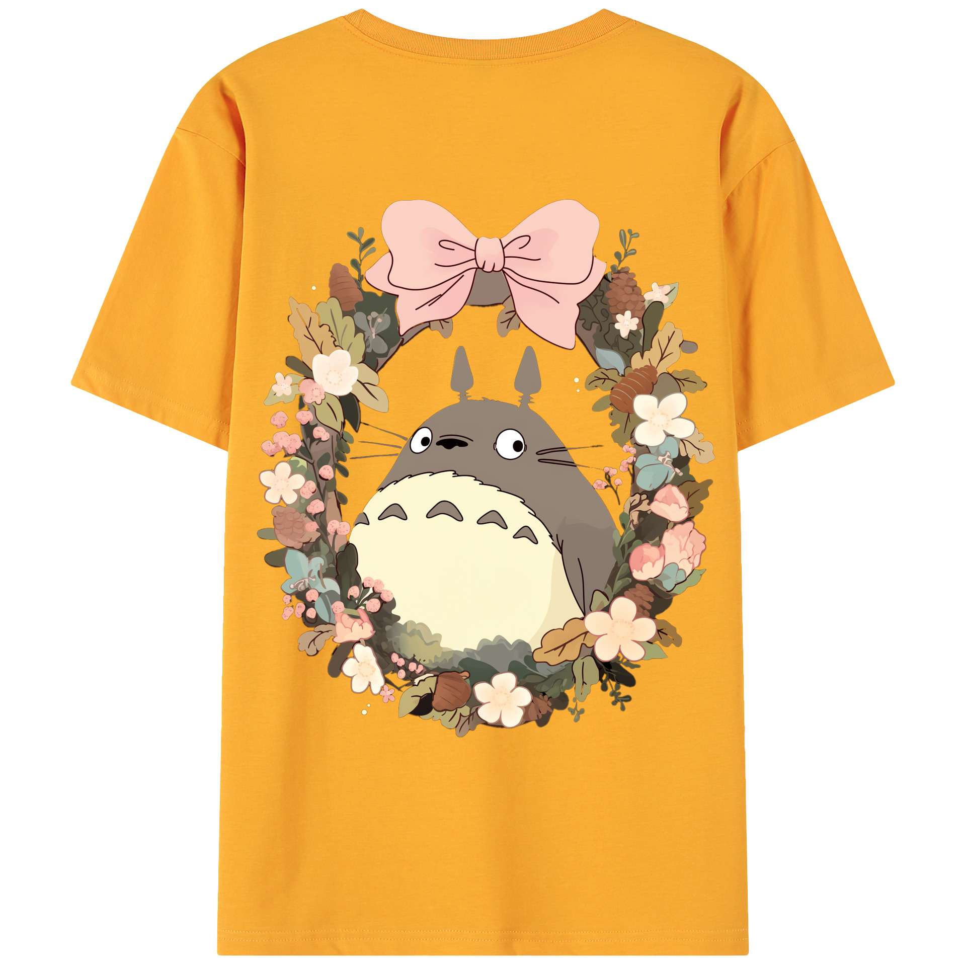 （画像用） となりのトトロ 草壁メイ 草壁サツキ My Neighbor Totoro Satsuki Kusakabe Mei Kusakabe 綿100％ メンズ半袖Tシャツ（バックプリント） 通気性