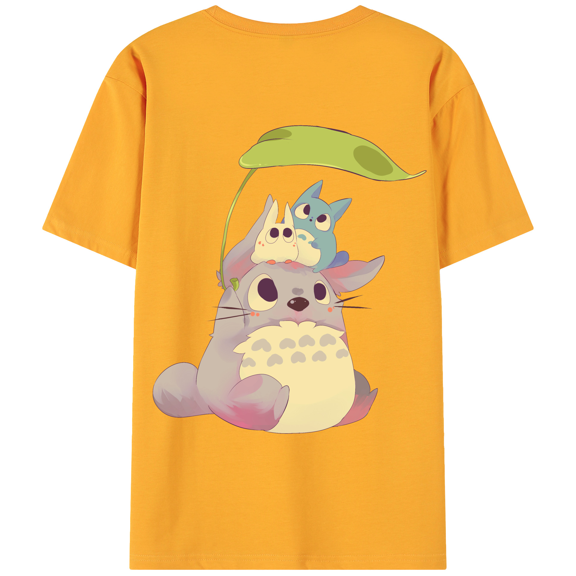 （画像用） となりのトトロ 草壁メイ 草壁サツキ My Neighbor Totoro Satsuki Kusakabe Mei Kusakabe 綿100％ メンズ半袖Tシャツ（バックプリント） 通気性