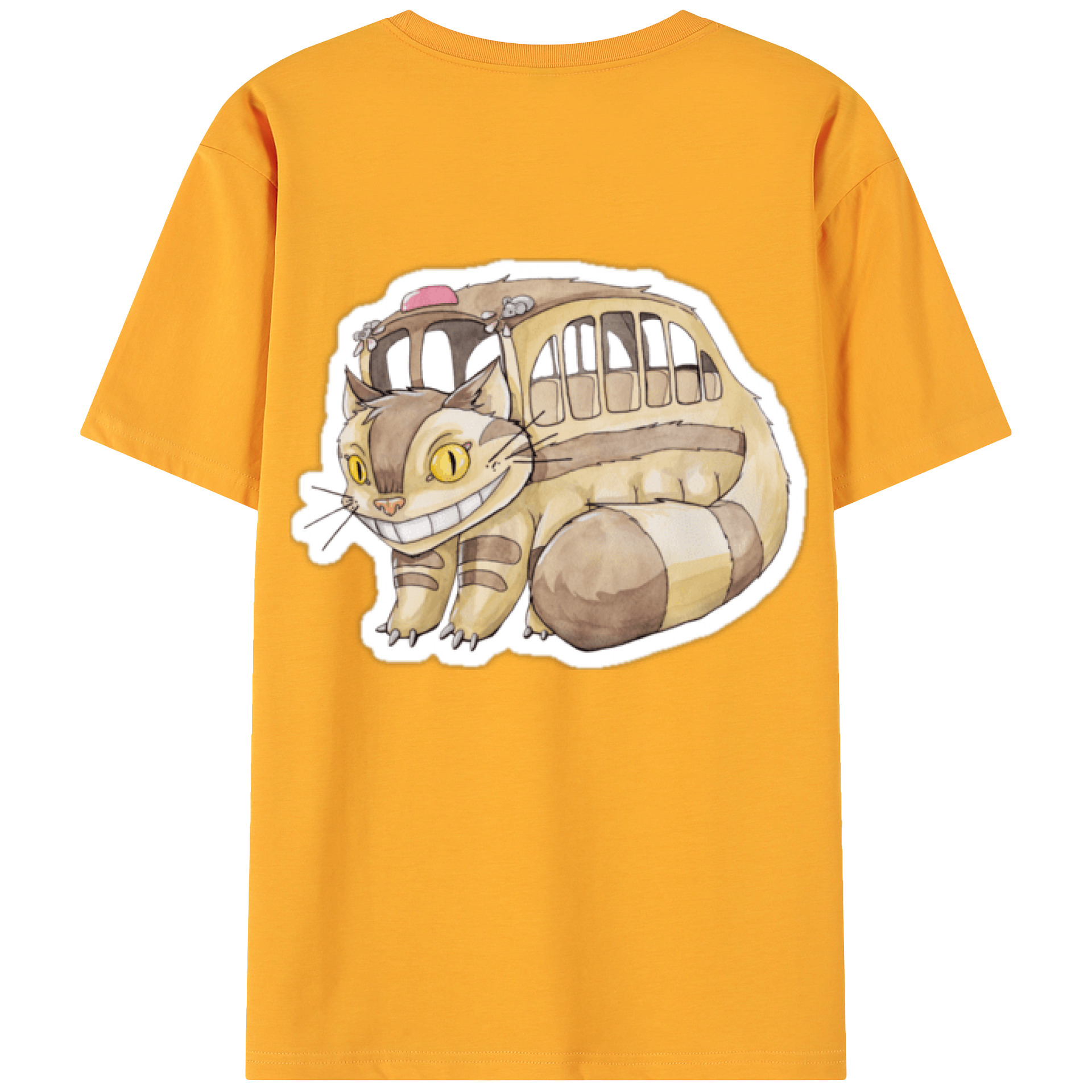 （画像用） となりのトトロ 草壁メイ 草壁サツキ My Neighbor Totoro Satsuki Kusakabe Mei Kusakabe 綿100％ メンズ半袖Tシャツ（バックプリント） 通気性