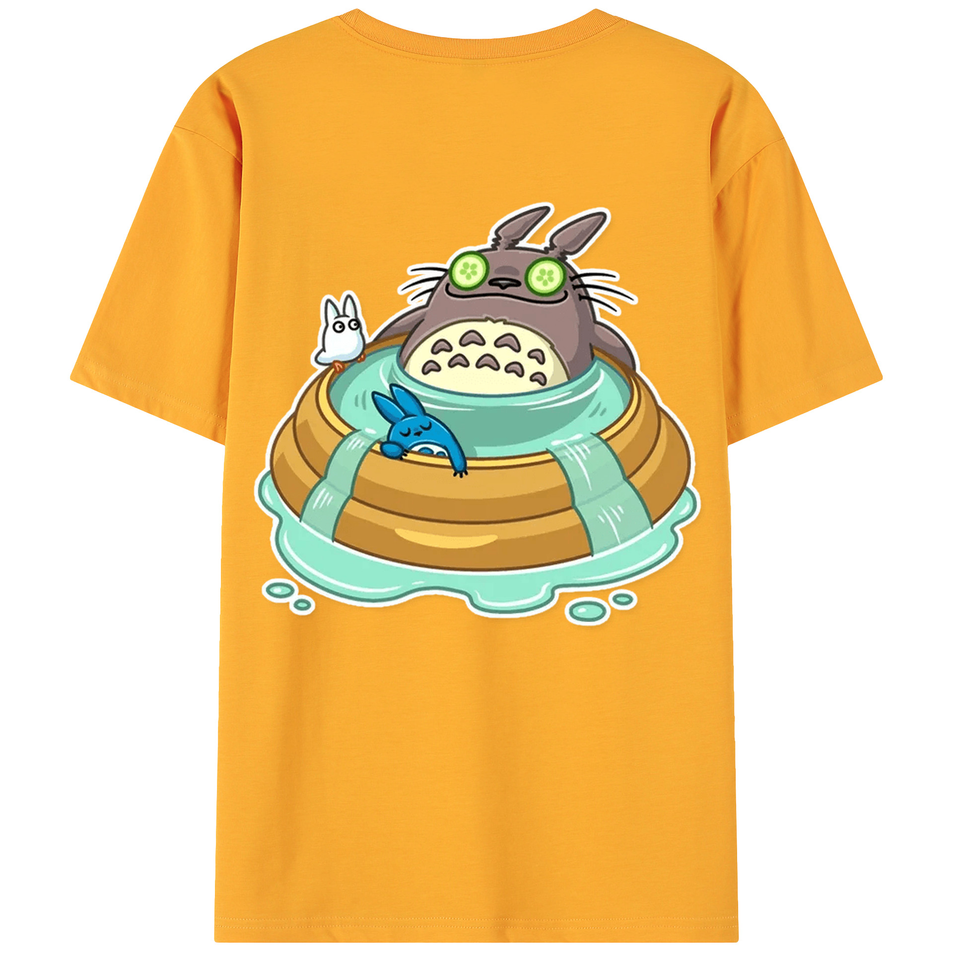（画像用） となりのトトロ 草壁メイ 草壁サツキ My Neighbor Totoro Satsuki Kusakabe Mei Kusakabe 綿100％ メンズ半袖Tシャツ（バックプリント） 通気性