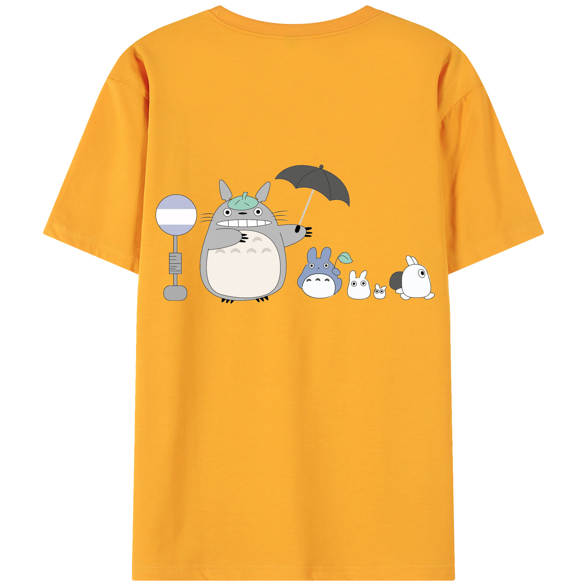 （画像用） となりのトトロ 草壁メイ 草壁サツキ My Neighbor Totoro Satsuki Kusakabe Mei Kusakabe 綿100％ メンズ半袖Tシャツ（バックプリント） 通気性
