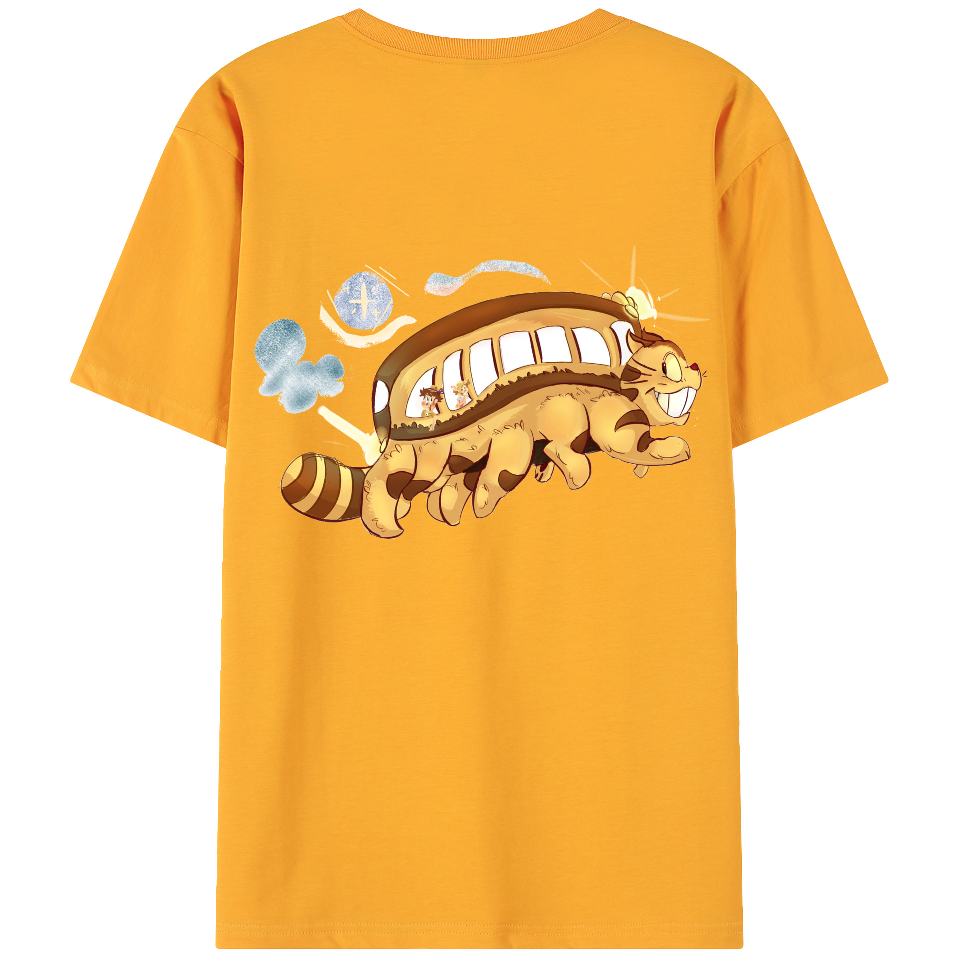 （画像用） となりのトトロ 草壁メイ 草壁サツキ My Neighbor Totoro Satsuki Kusakabe Mei Kusakabe 綿100％ メンズ半袖Tシャツ（バックプリント） 通気性