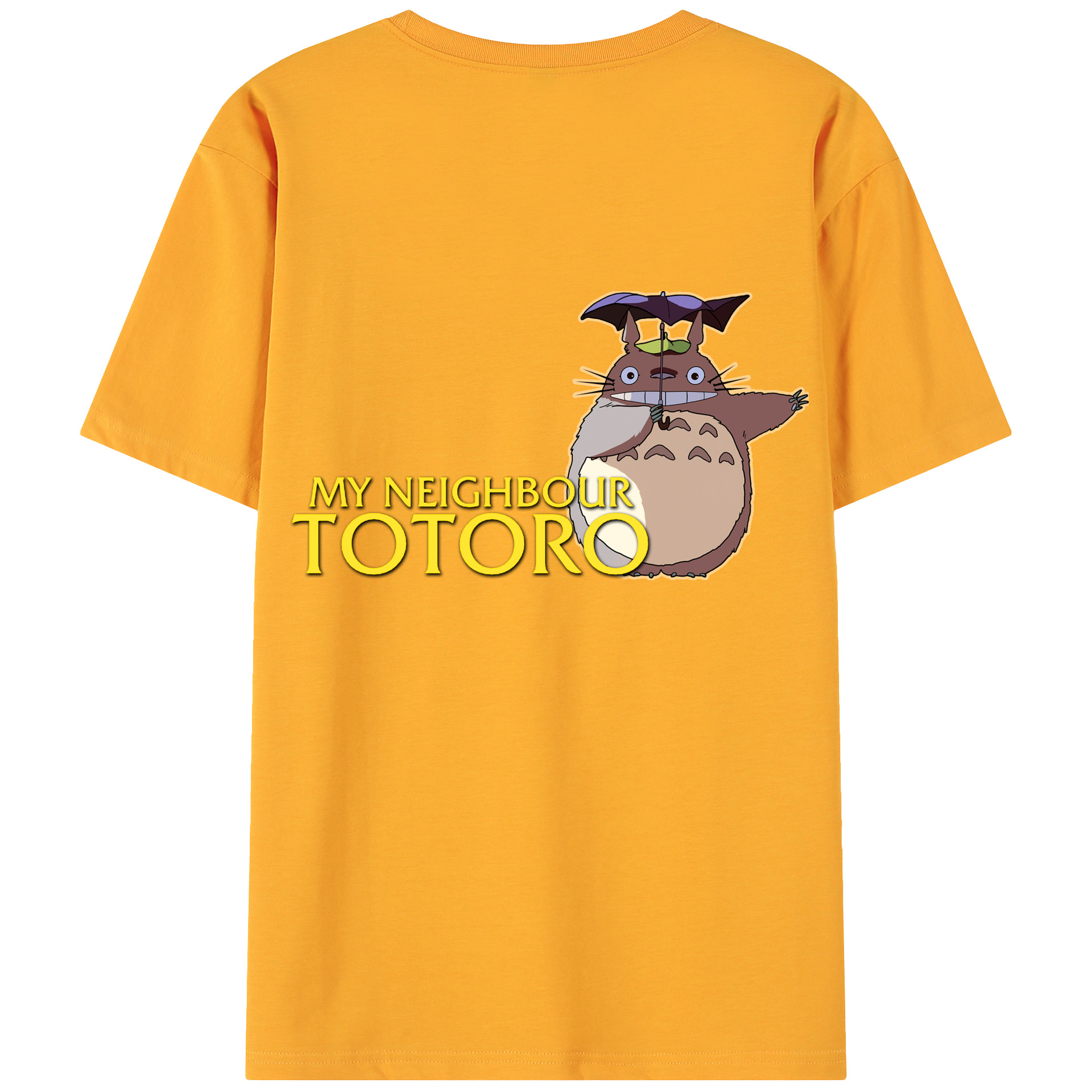 （画像用） となりのトトロ 草壁メイ 草壁サツキ My Neighbor Totoro Satsuki Kusakabe Mei Kusakabe 綿100％ メンズ半袖Tシャツ（バックプリント） 通気性