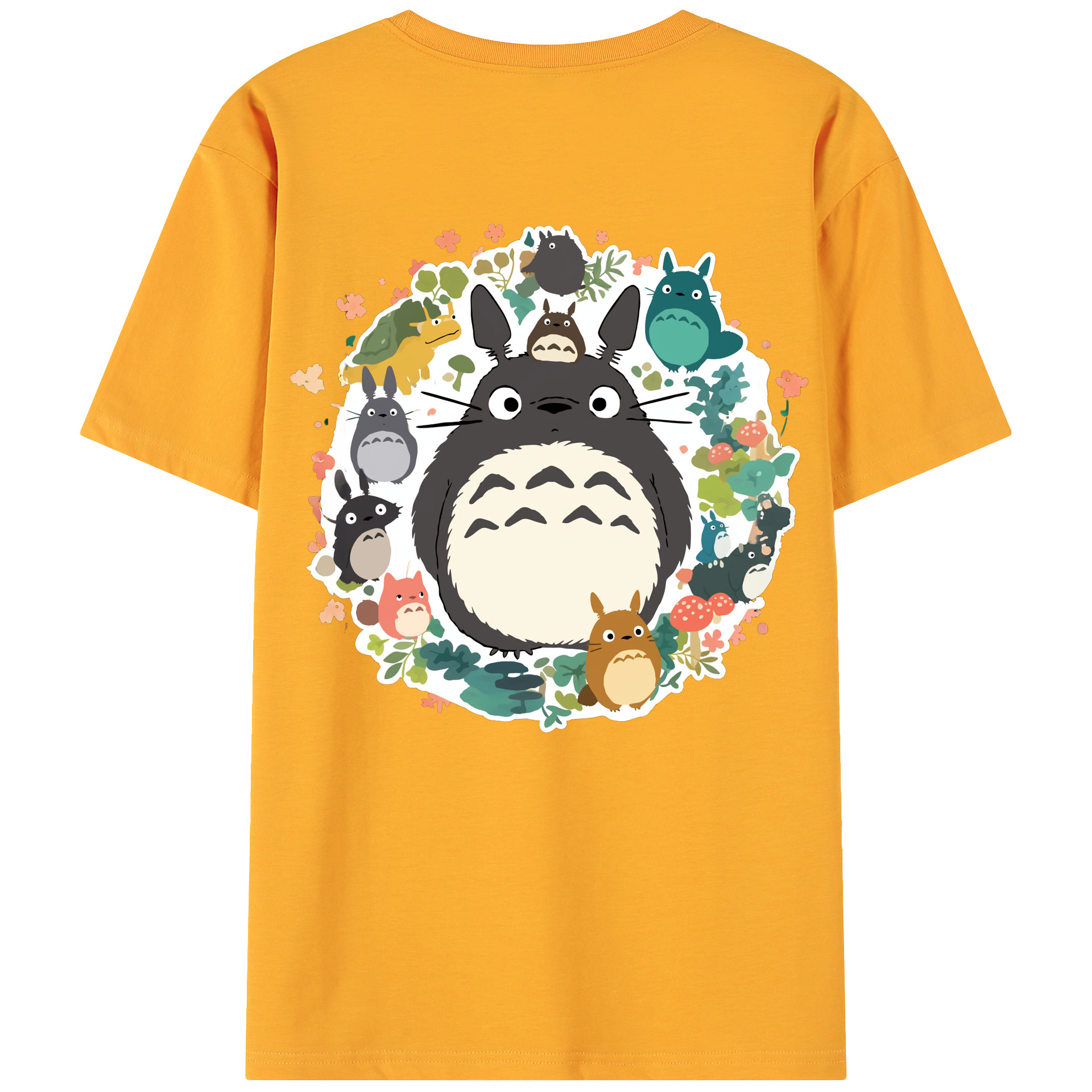 （画像用） となりのトトロ 草壁メイ 草壁サツキ My Neighbor Totoro Satsuki Kusakabe Mei Kusakabe 綿100％ メンズ半袖Tシャツ（バックプリント） 通気性