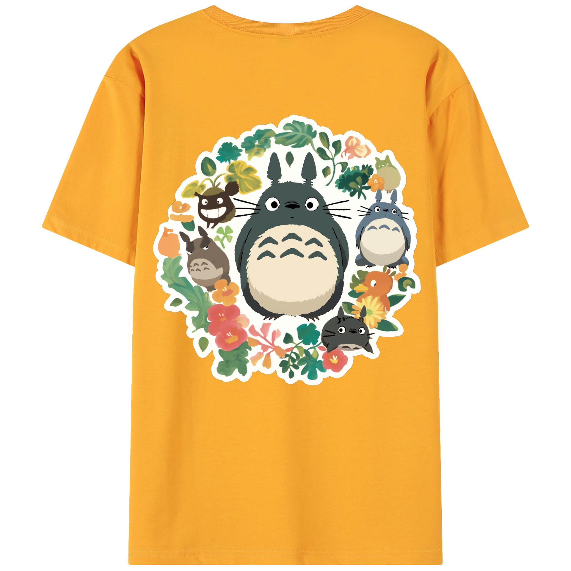 （画像用） となりのトトロ 草壁メイ 草壁サツキ My Neighbor Totoro Satsuki Kusakabe Mei Kusakabe 綿100％ メンズ半袖Tシャツ（バックプリント） 通気性
