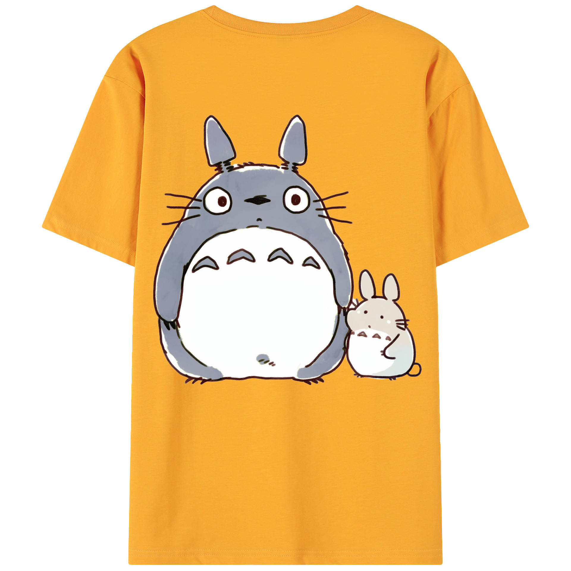 （画像用） となりのトトロ 草壁メイ 草壁サツキ My Neighbor Totoro Satsuki Kusakabe Mei Kusakabe 綿100％ メンズ半袖Tシャツ（バックプリント） 通気性