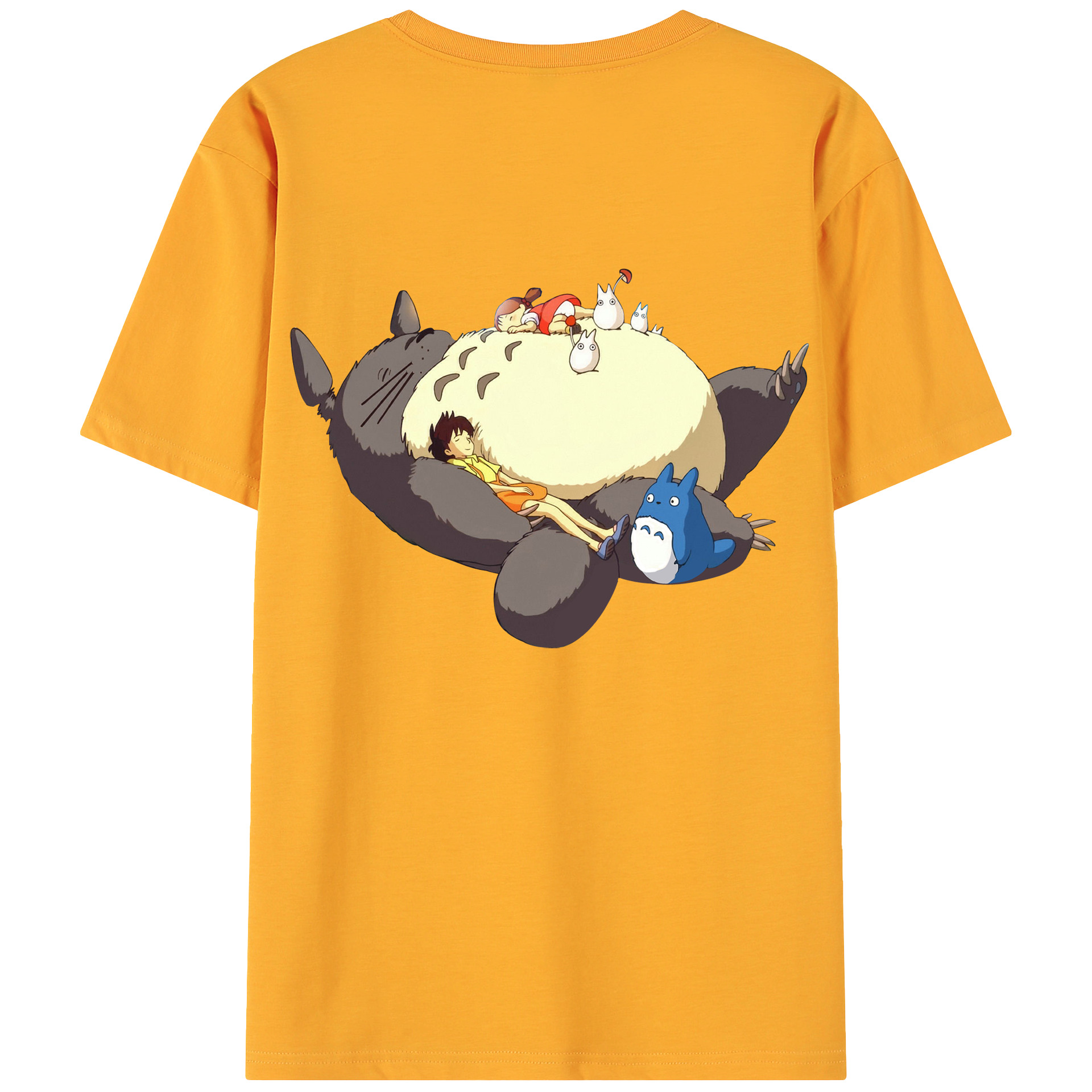 （画像用） となりのトトロ 草壁メイ 草壁サツキ My Neighbor Totoro Satsuki Kusakabe Mei Kusakabe 綿100％ メンズ半袖Tシャツ（バックプリント） 通気性