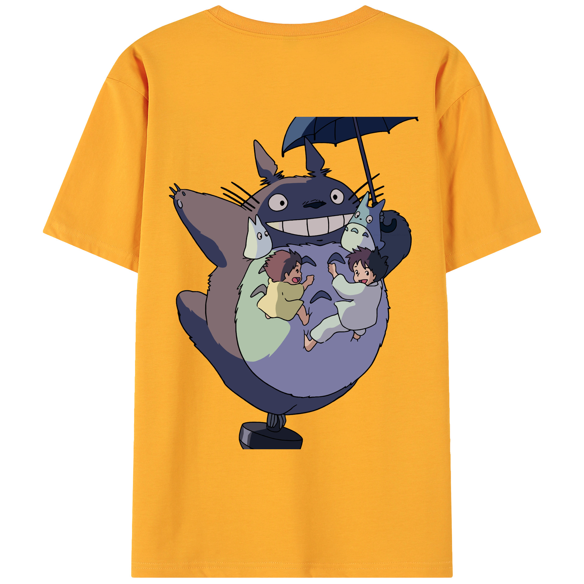 （画像用） となりのトトロ 草壁メイ 草壁サツキ My Neighbor Totoro Satsuki Kusakabe Mei Kusakabe 綿100％ メンズ半袖Tシャツ（バックプリント） 通気性