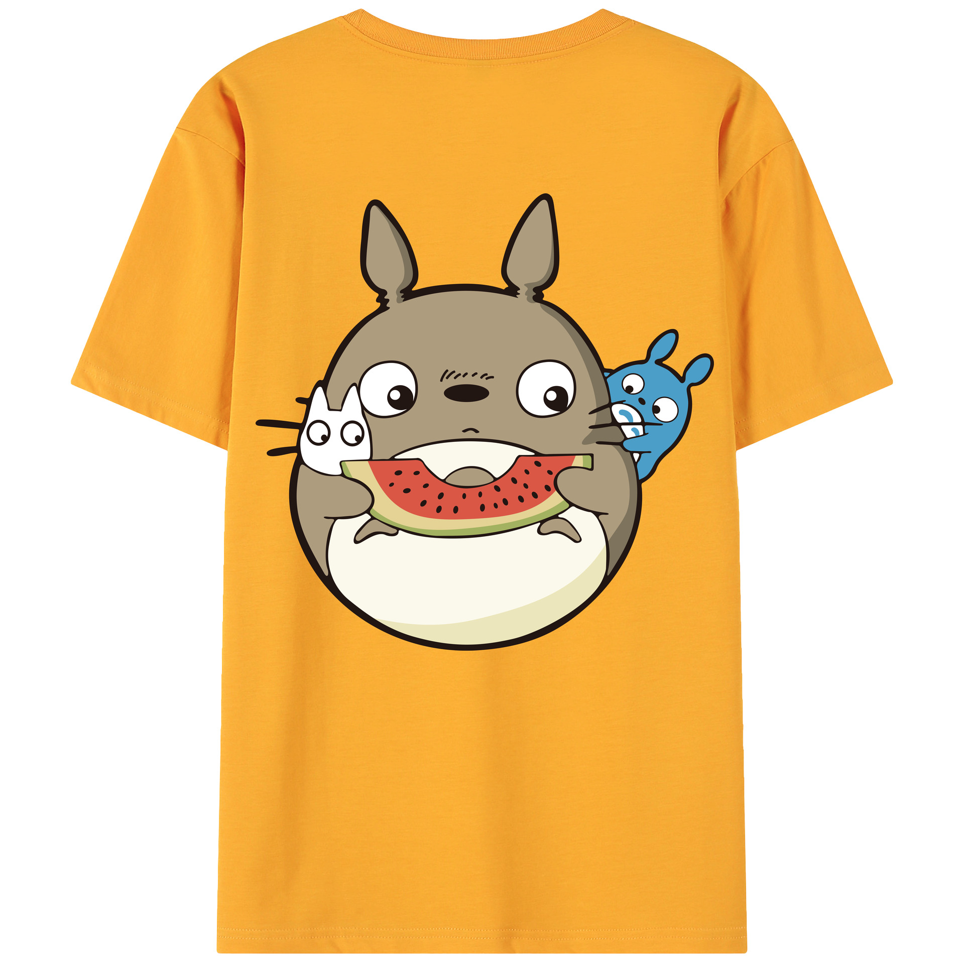 （画像用） となりのトトロ 草壁メイ 草壁サツキ My Neighbor Totoro Satsuki Kusakabe Mei Kusakabe 綿100％ メンズ半袖Tシャツ（バックプリント） 通気性
