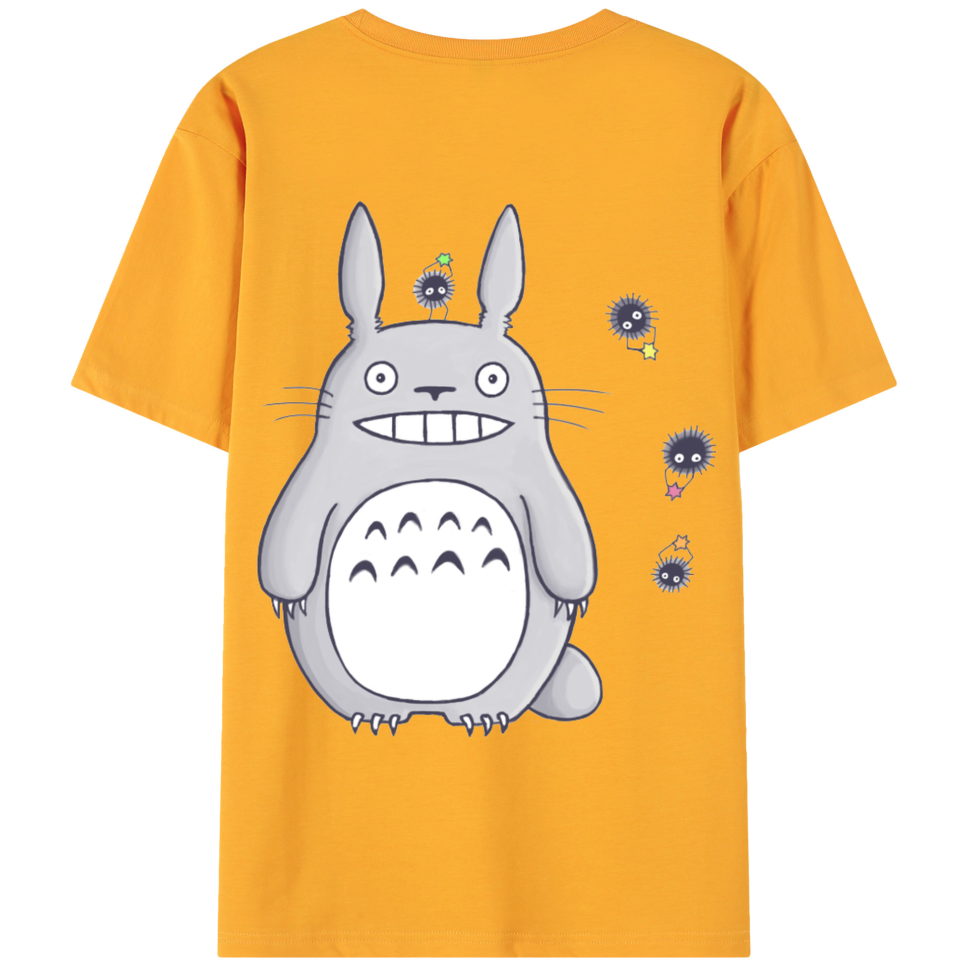 （画像用） となりのトトロ 草壁メイ 草壁サツキ My Neighbor Totoro Satsuki Kusakabe Mei Kusakabe 綿100％ メンズ半袖Tシャツ（バックプリント） 通気性